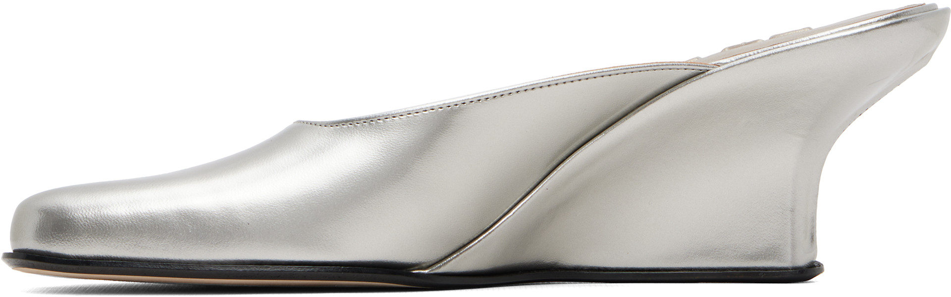 BY FAR - Chaussures à talon Caroo argentées