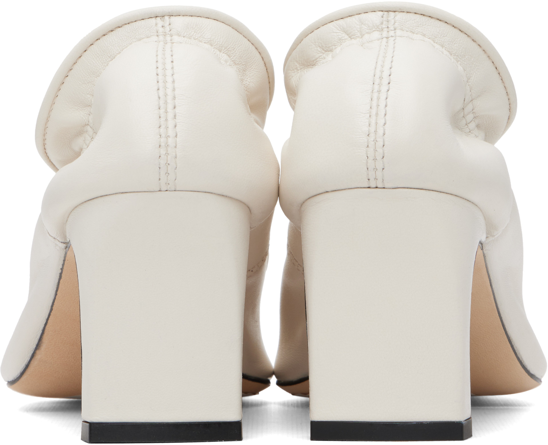 BY FAR - Chaussures à talon Carre blanches
