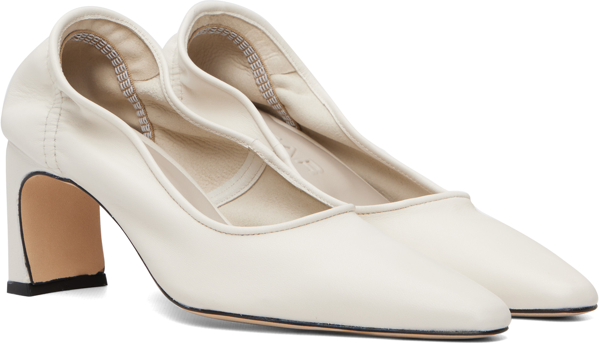 BY FAR - Chaussures à talon Carre blanches
