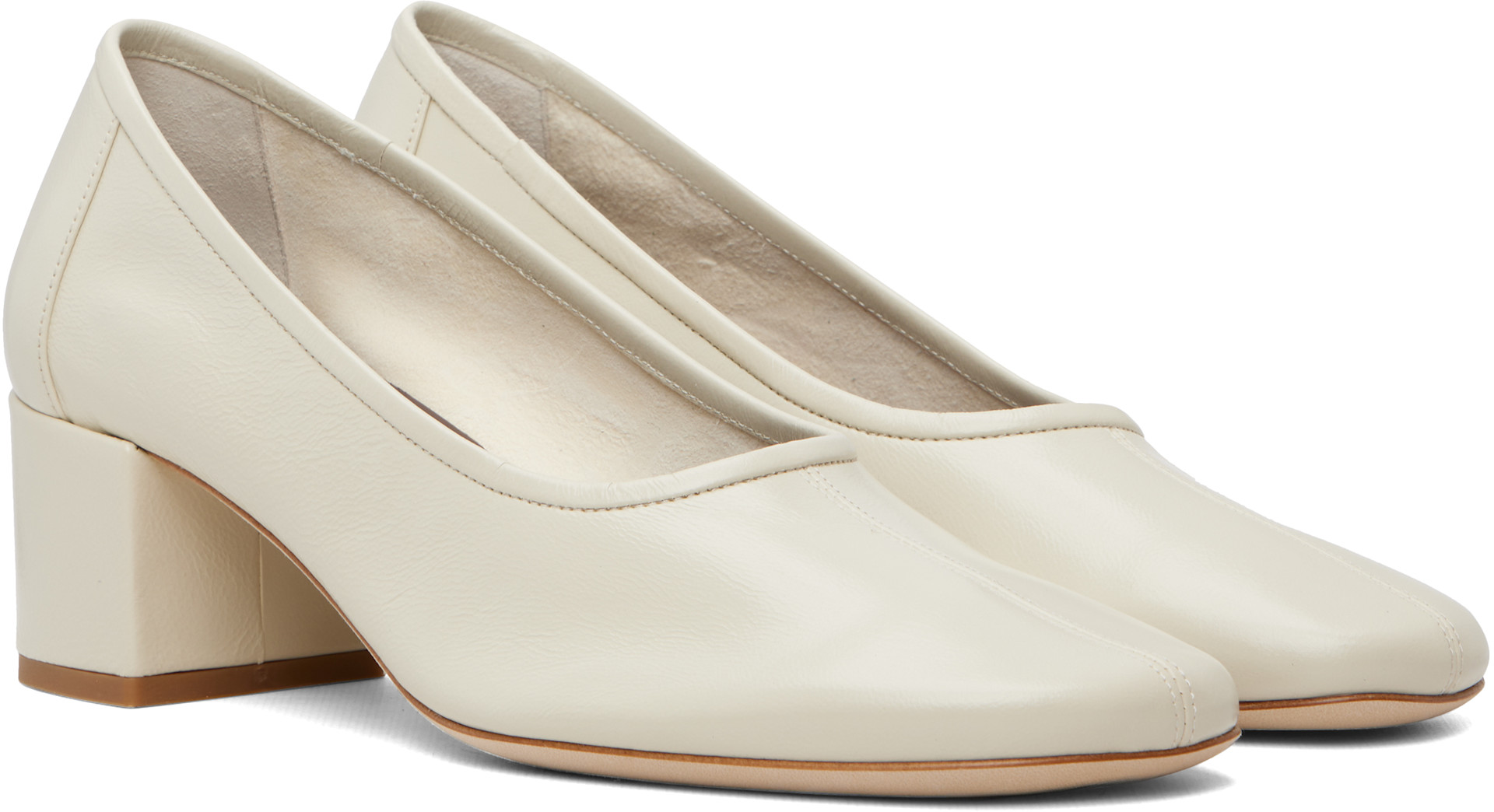 BY FAR - Chaussures à talon Prudence 45 blanches
