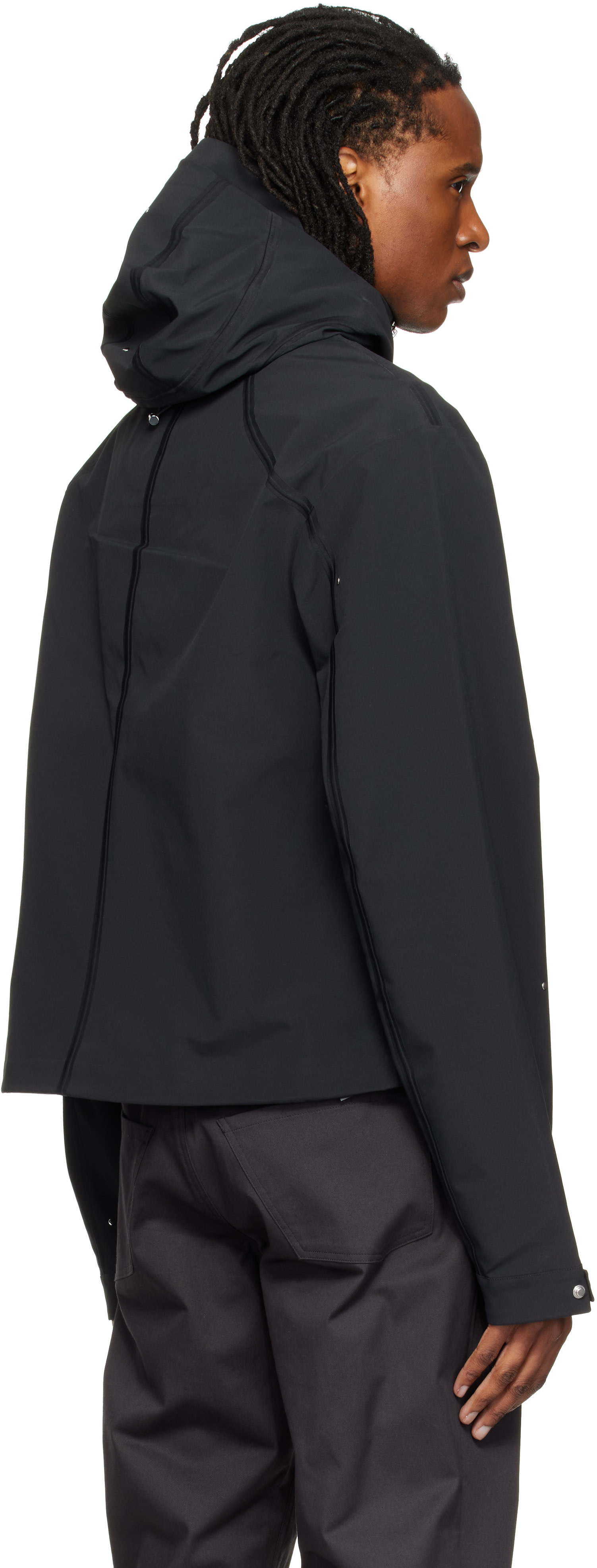 HELIOT EMIL - Black Moire Technical Jacket