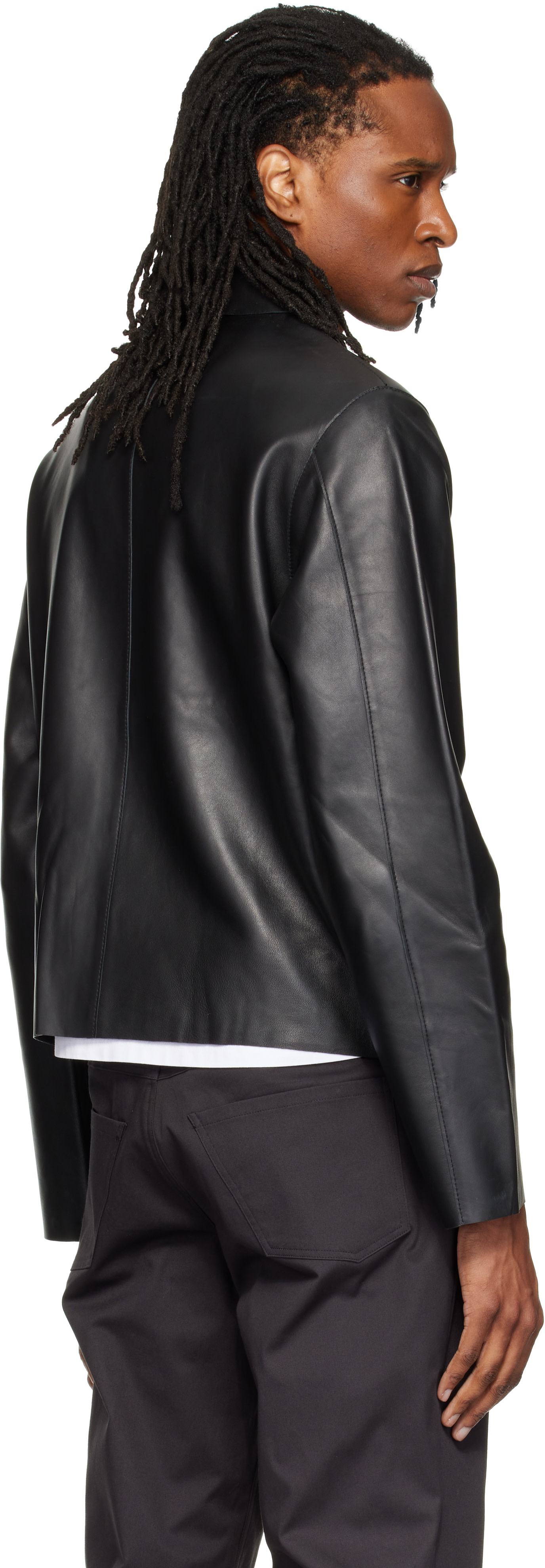 HELIOT EMIL - Black Tremor Leather Jacket