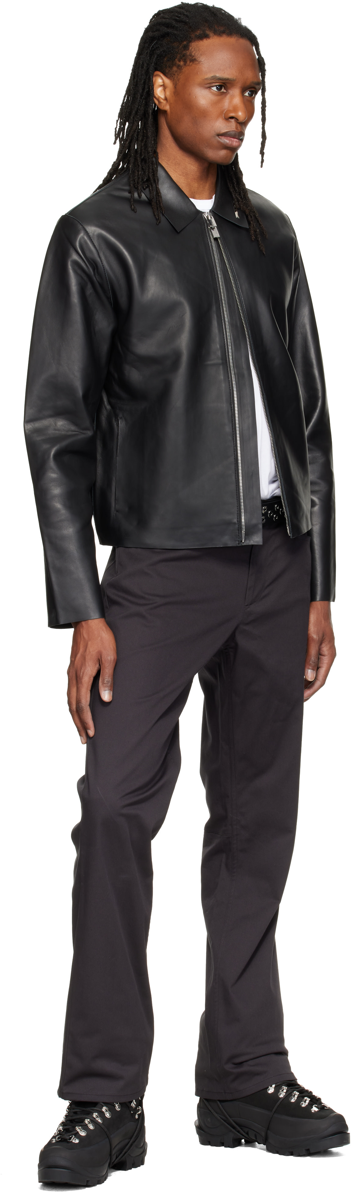 HELIOT EMIL - Black Tremor Leather Jacket
