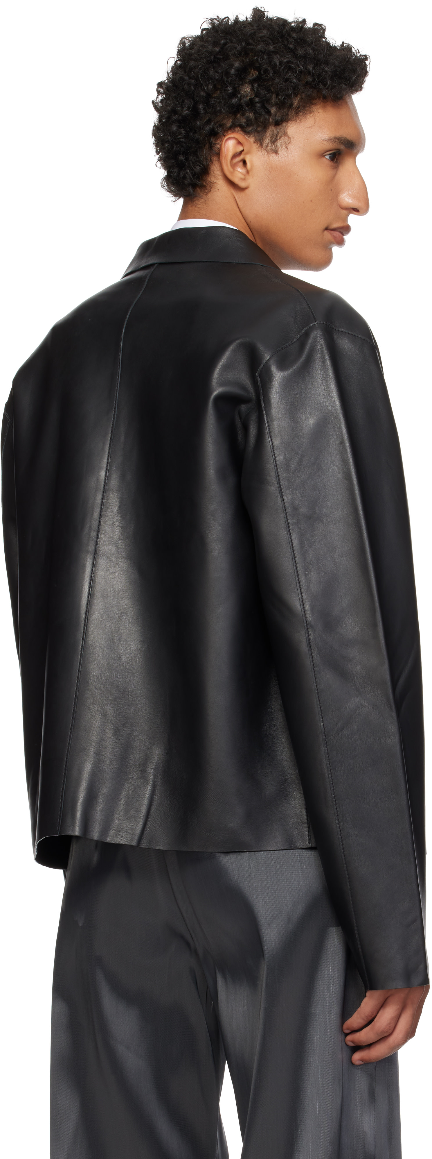 HELIOT EMIL - Black Tremor Leather Jacket