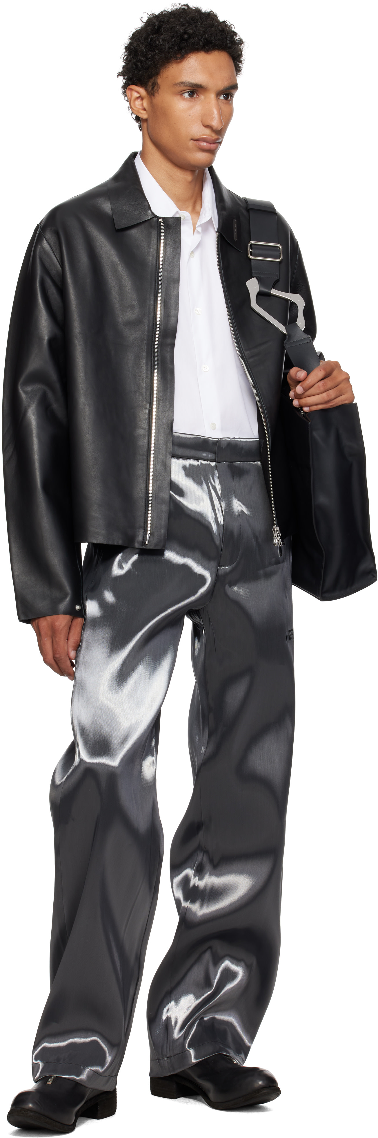 HELIOT EMIL - Black Tremor Leather Jacket