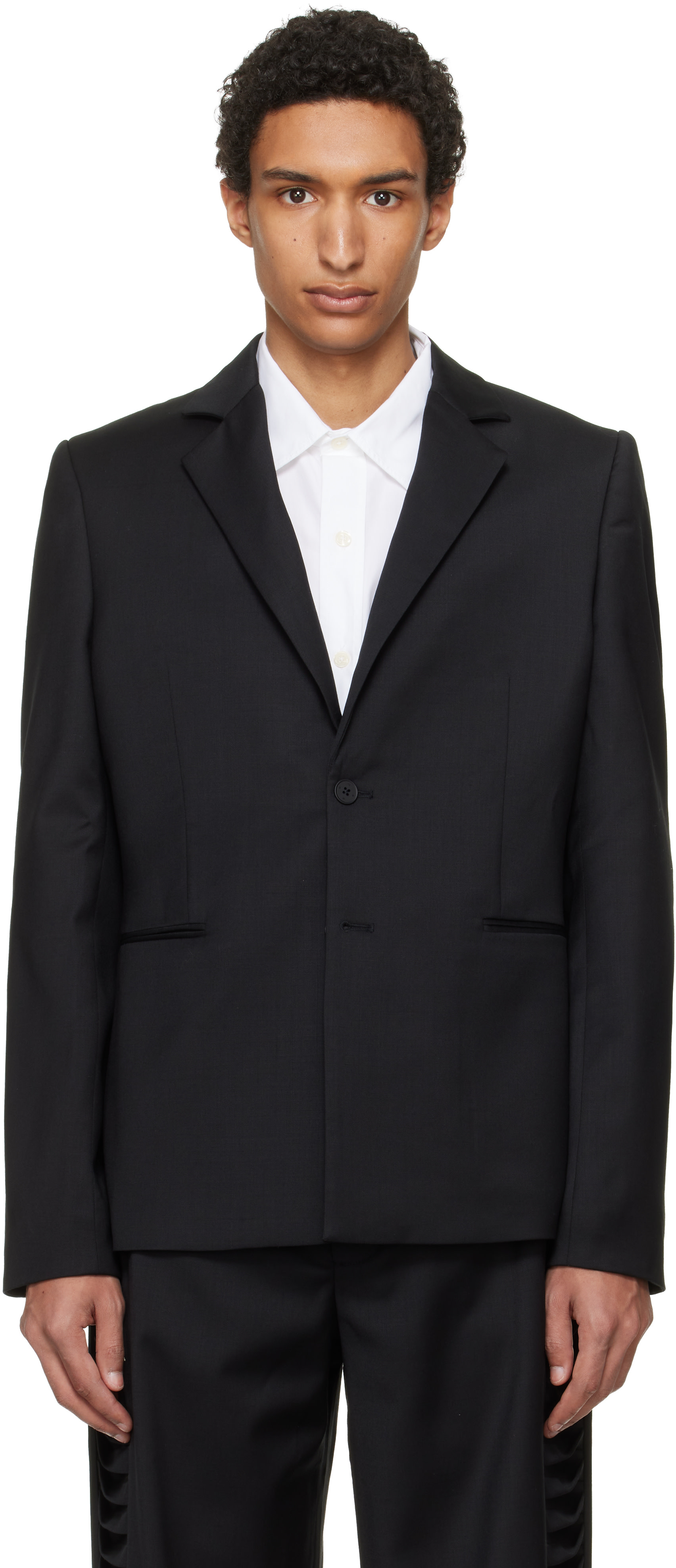 HELIOT EMIL: Black Vibraxis Blazer | SSENSE