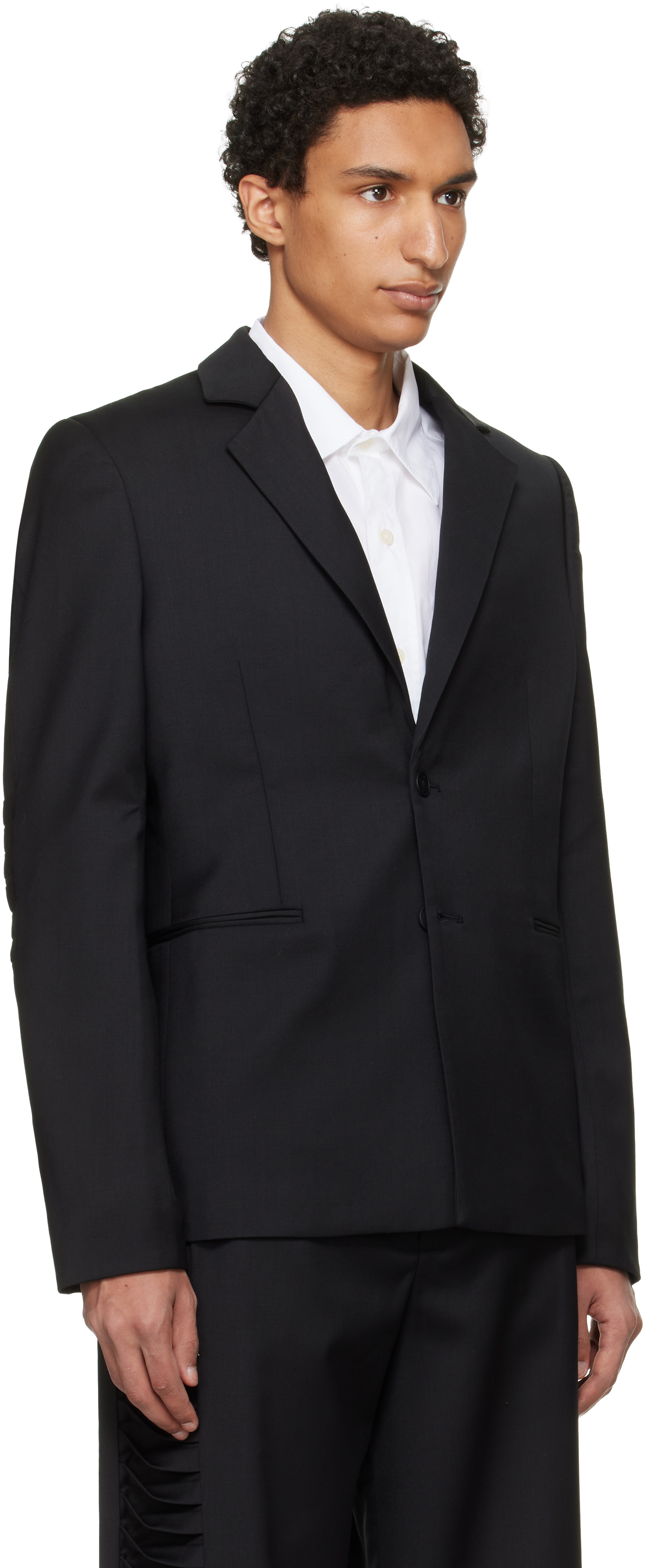 HELIOT EMIL: Black Vibraxis Blazer | SSENSE