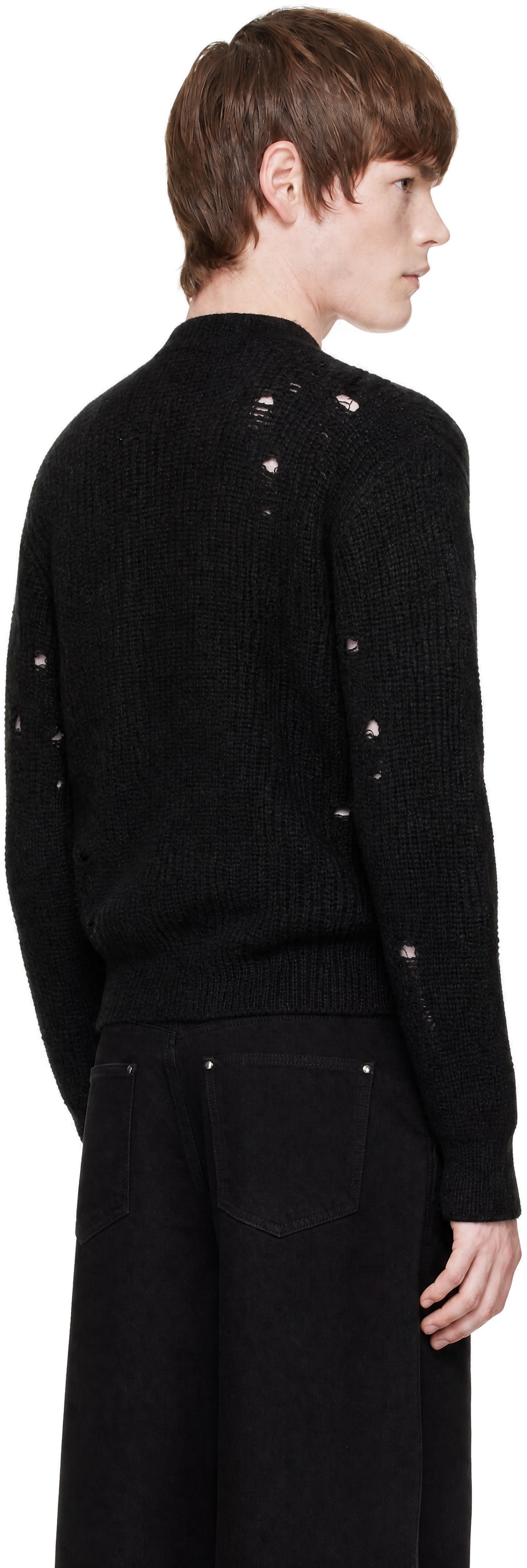 HELIOT EMIL - Black Interference Knit Sweater