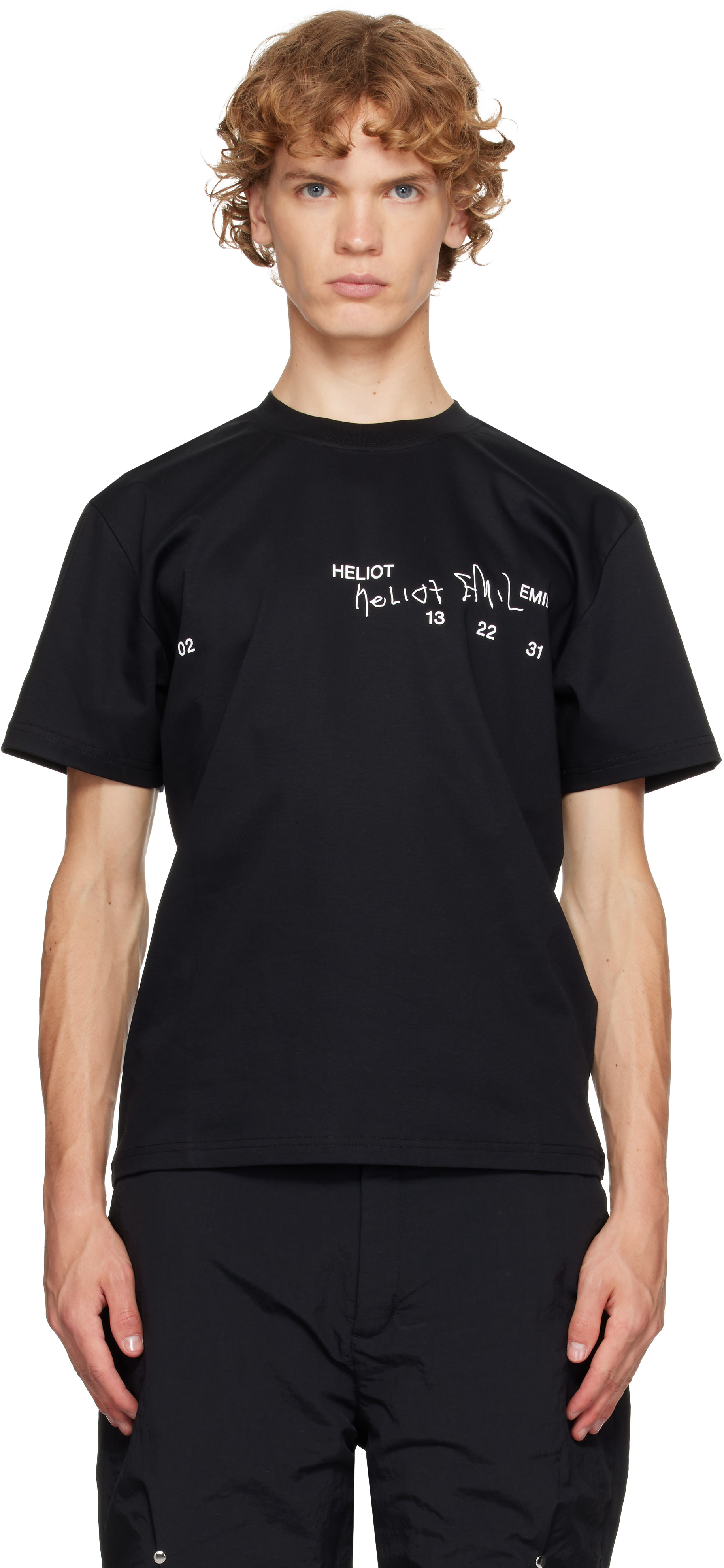 HELIOT EMIL ブラック Embrygenesis 長袖Tシャツ HELIOT EMIL: Black Fulgens T-shirt | SSENSE