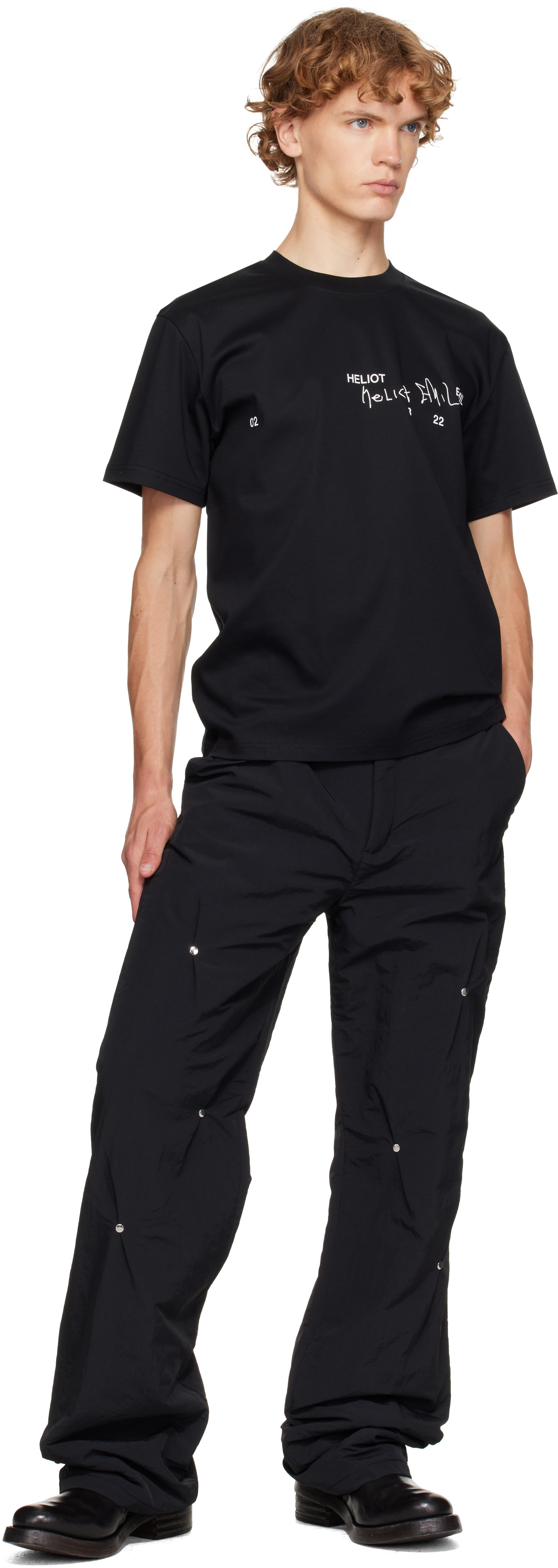 HELIOT EMIL: Black Fulgens T-shirt | SSENSE Australia