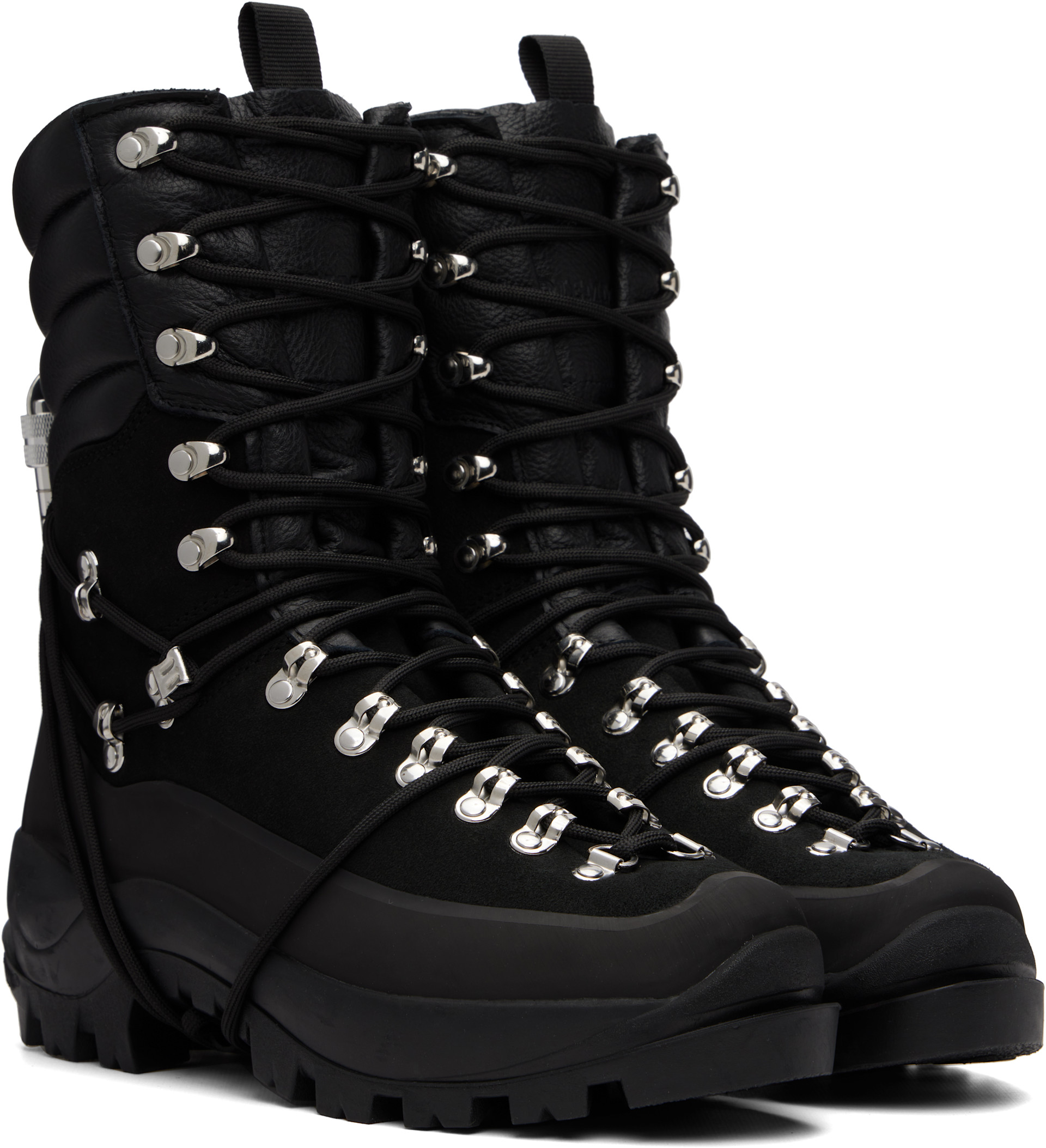 HELIOT EMIL: Black Tall Hiking Boots | SSENSE