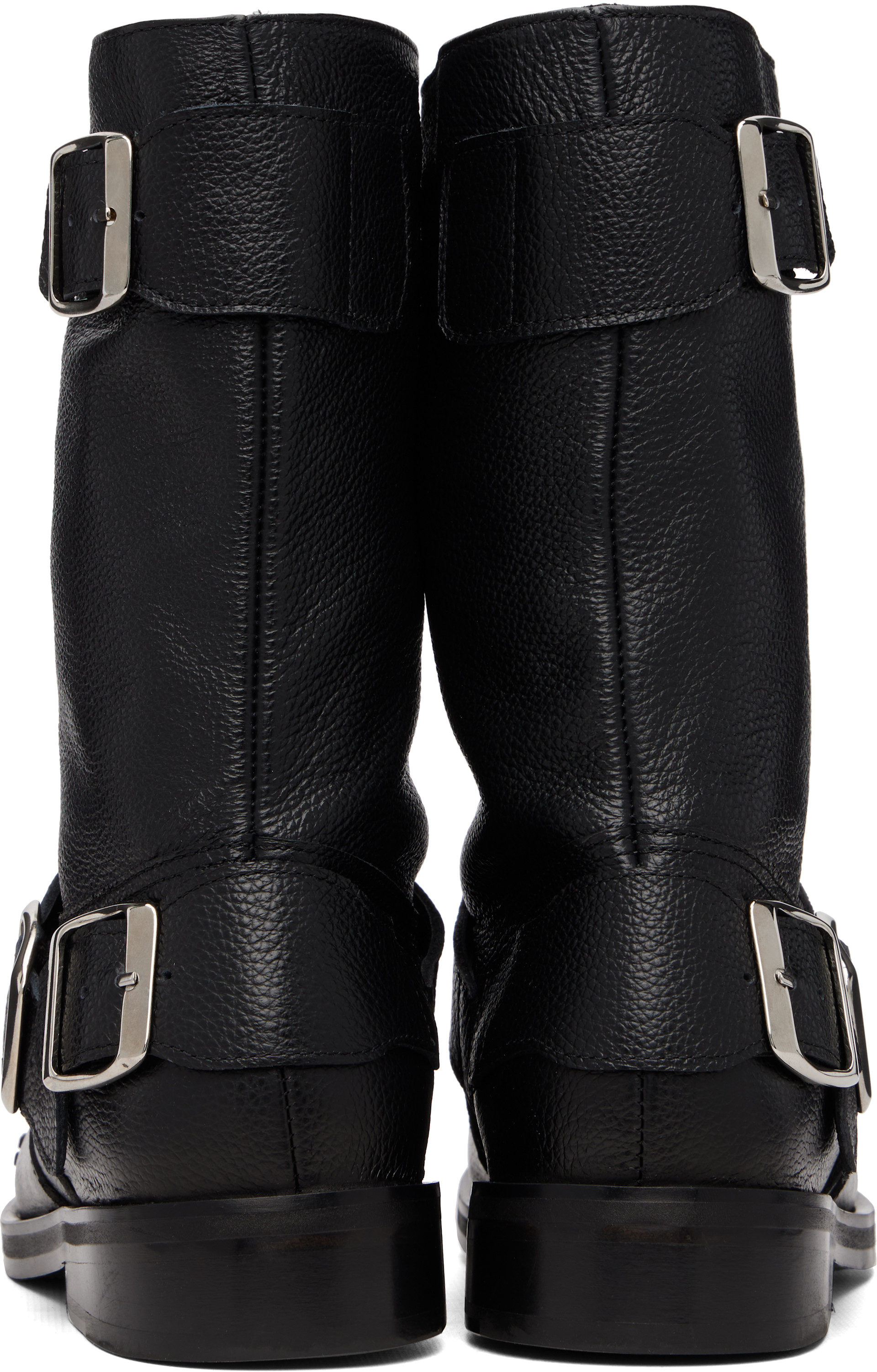 Stefan Cooke: Black Pegasus Biker Boots | SSENSE