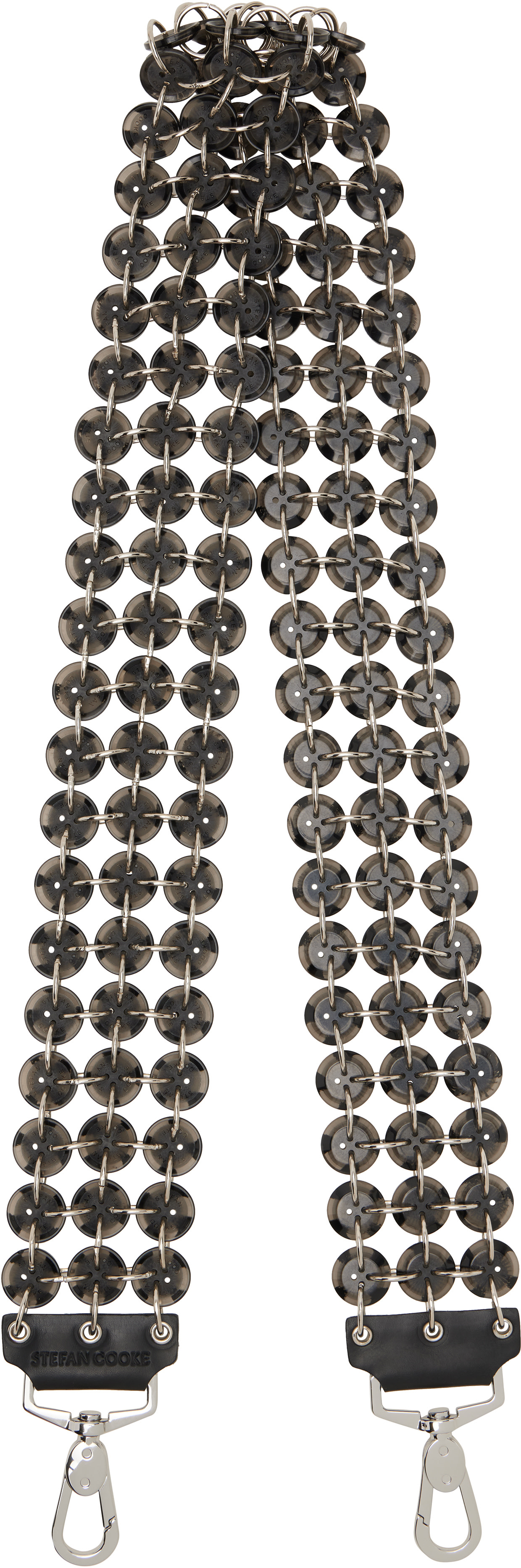 Stefan Cooke - Black & Silver Button Bag Strap