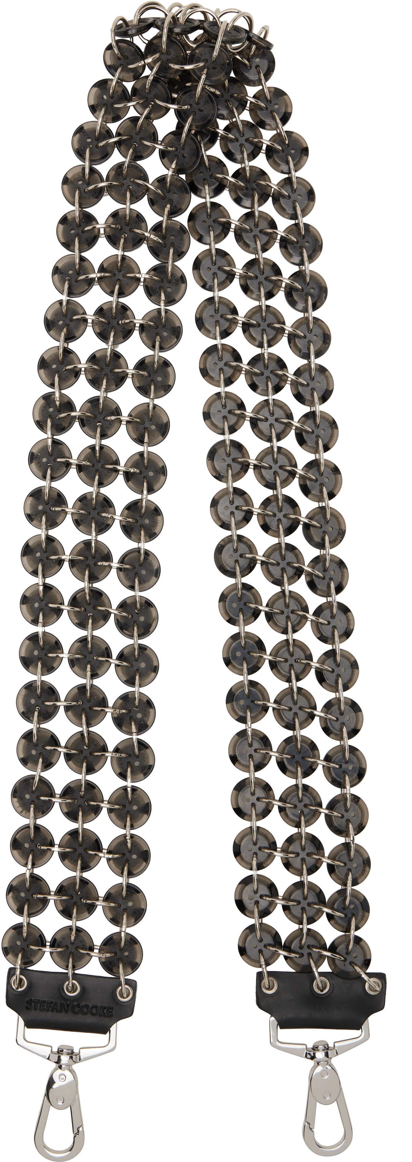 Stefan Cooke - Black & Silver Button Bag Strap