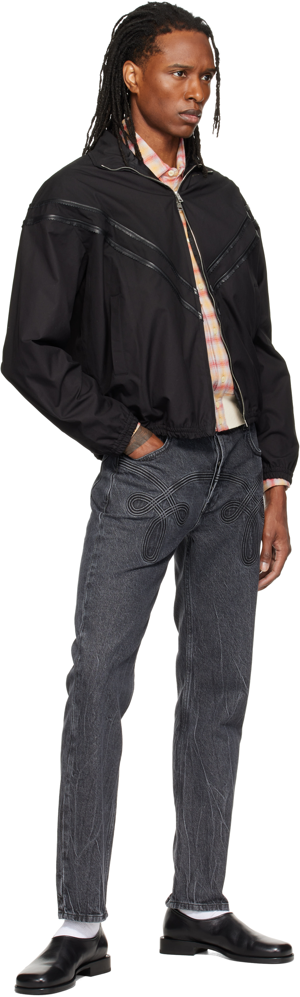 Stefan Cooke - Black Pinking Corded Jacket