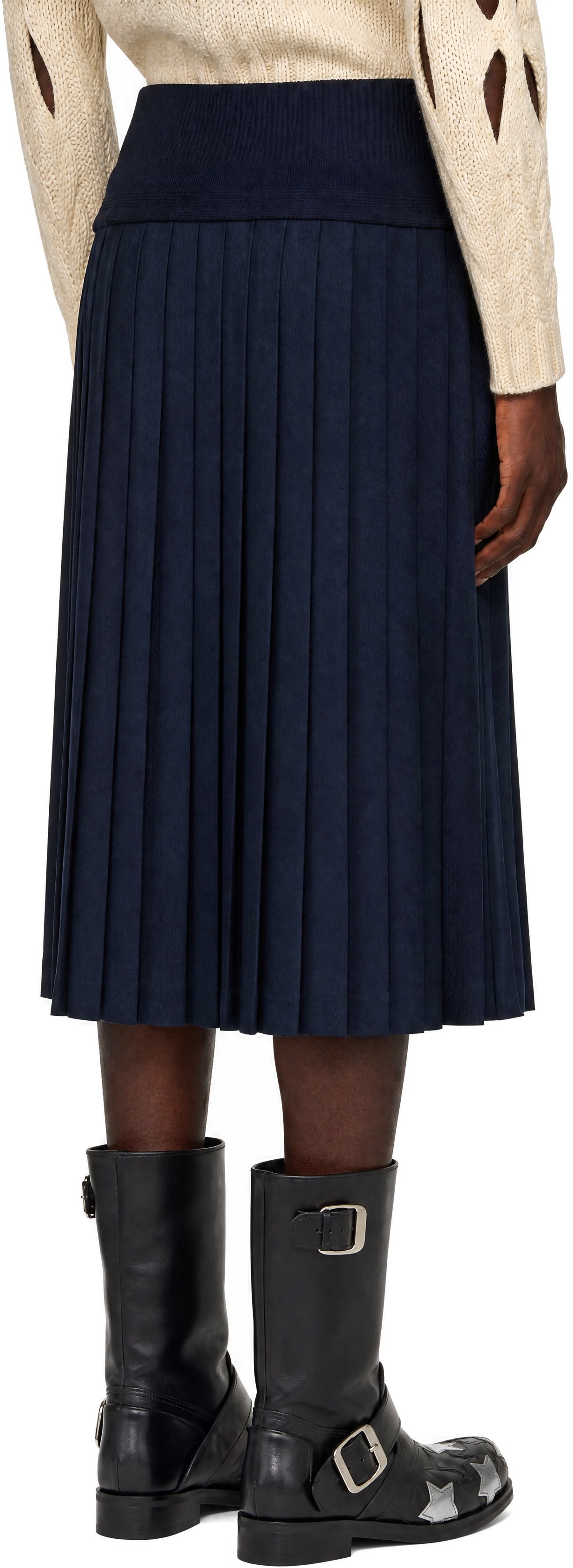 Stefan Cooke - Navy Match Midi Skirt