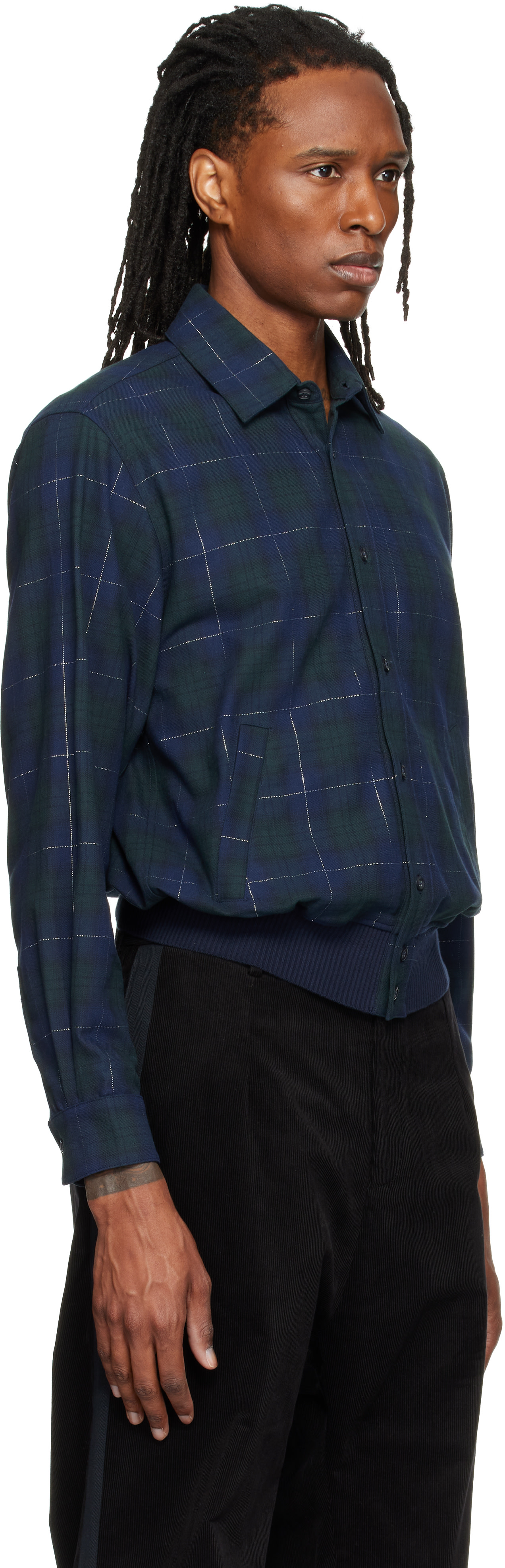 Stefan Cooke - Chemise bleue à logo