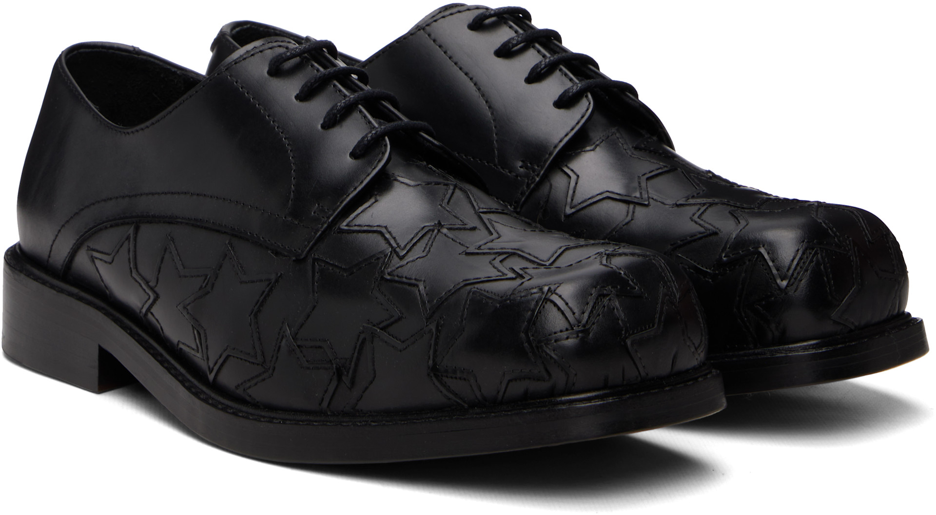 Stefan Cooke - Black Star Square Toe Derbys