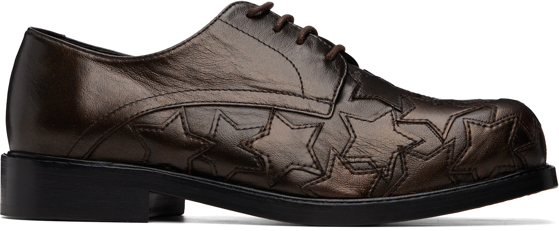 Stefan Cooke - Brown Star Square Toe Derbys