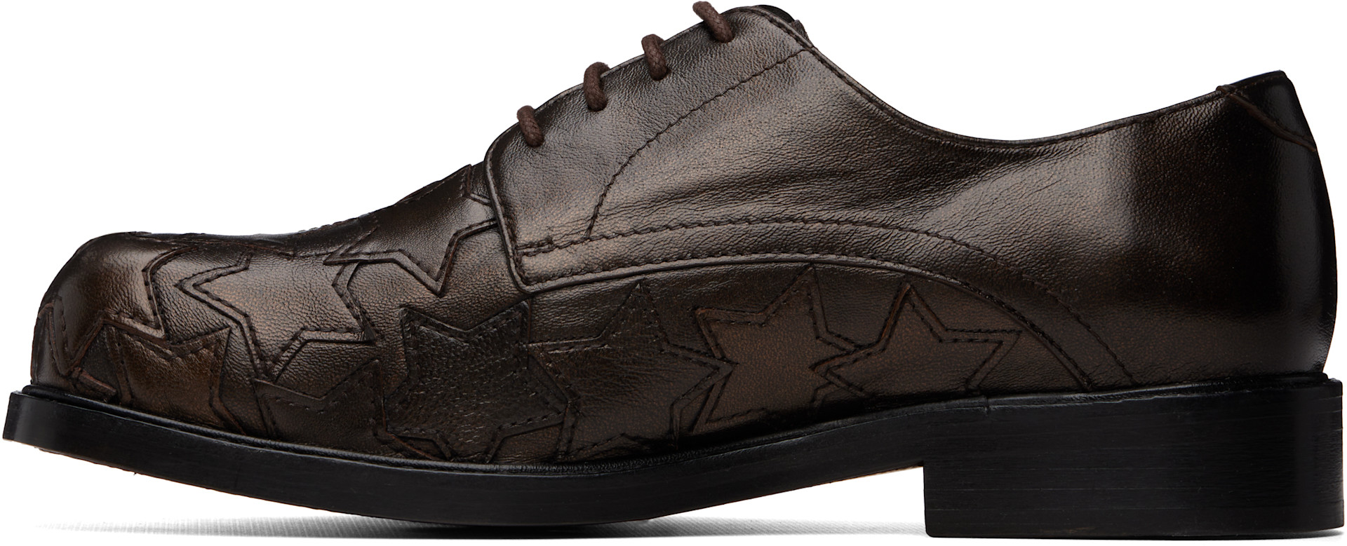 Stefan Cooke - Brown Star Square Toe Derbys