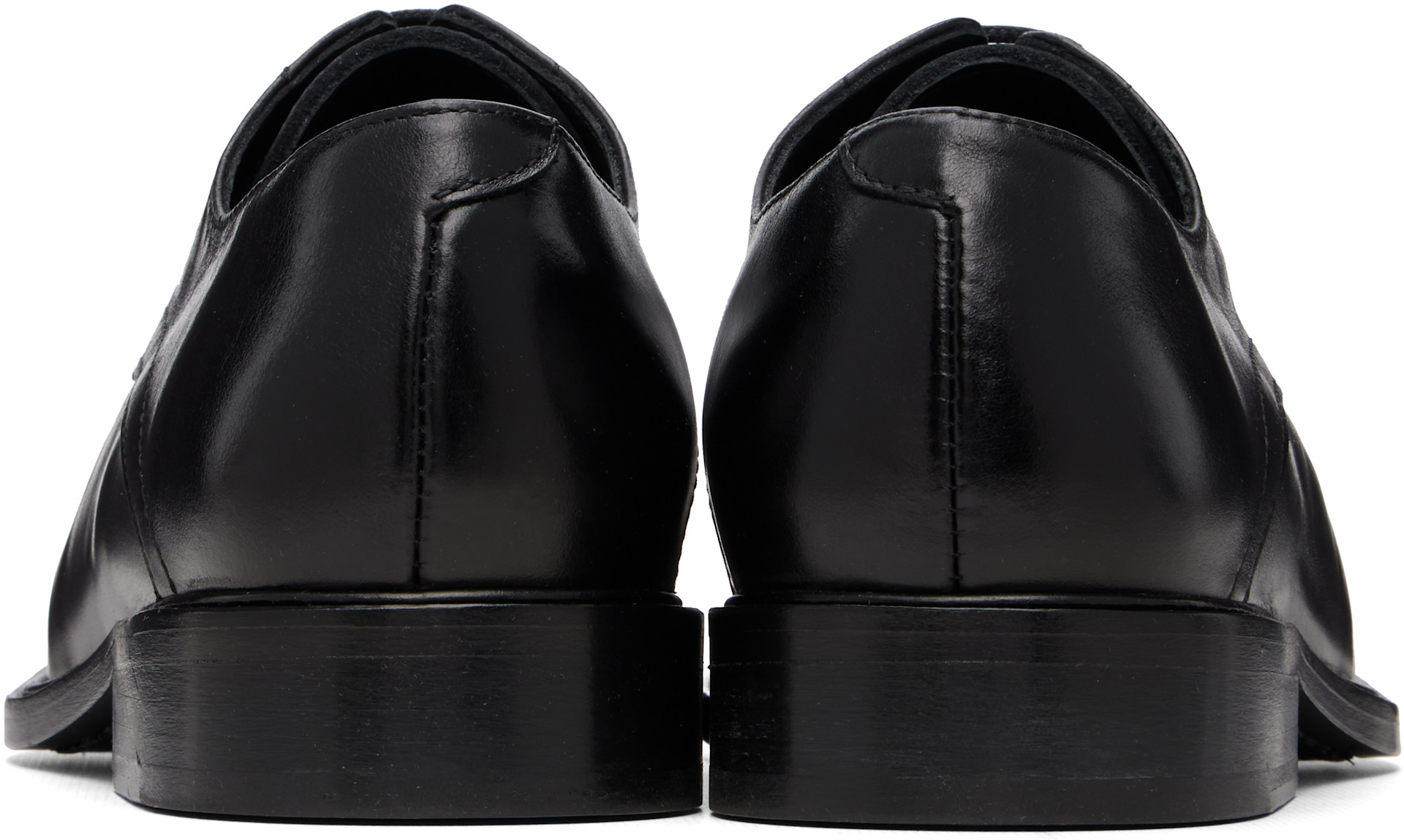 Stefan Cooke - Black Slashed Square Toe Derbys
