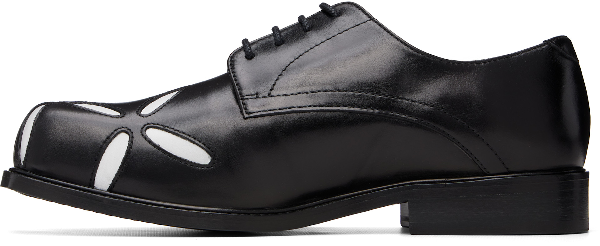 Stefan Cooke - Black Slashed Square Toe Derbys