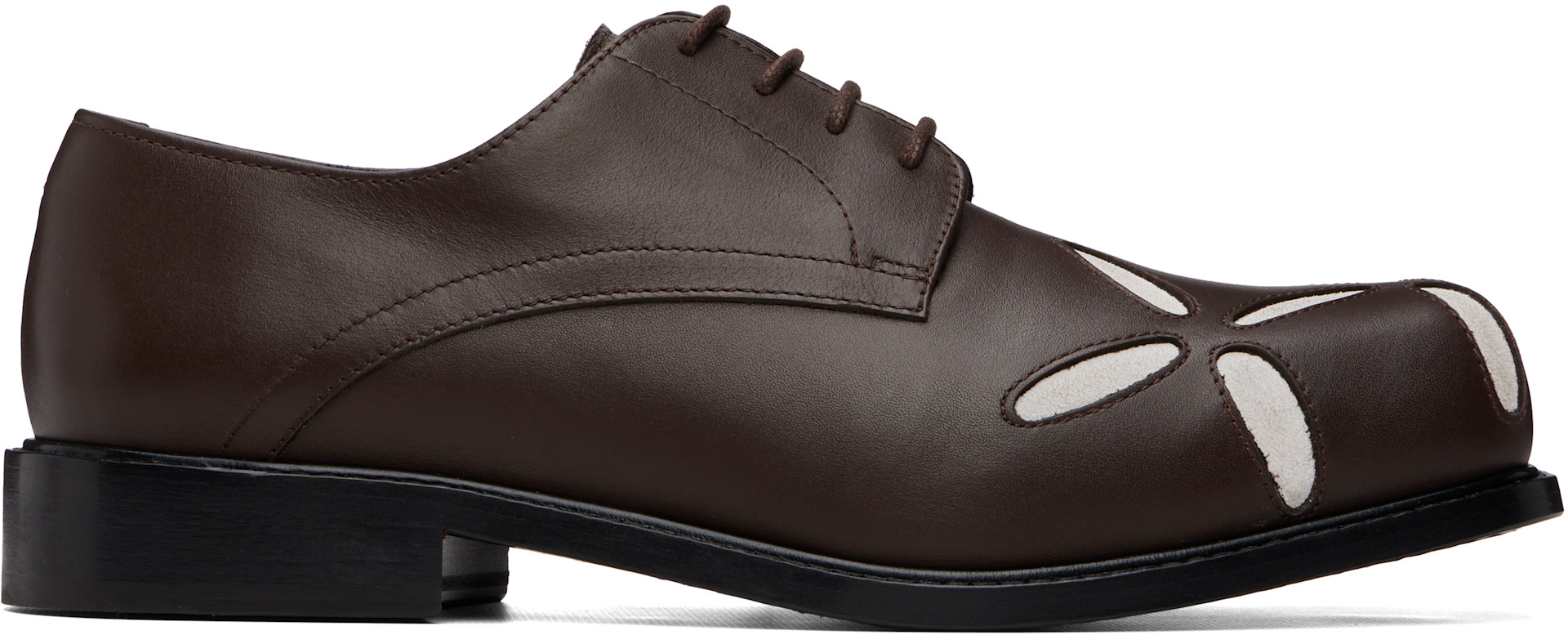 Stefan Cooke - Brown Slashed Square Toe Derbys