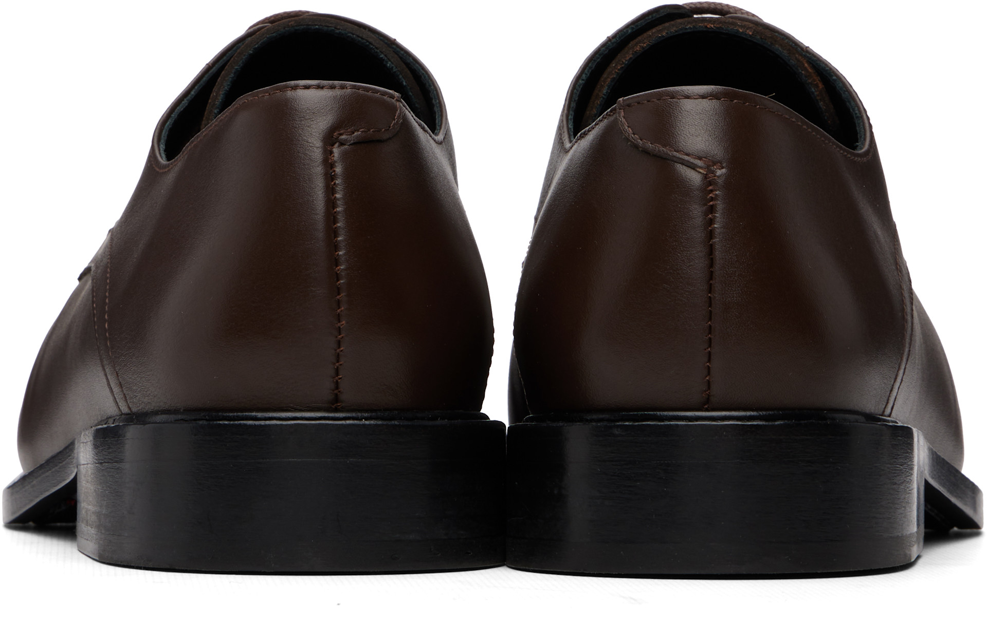 Stefan Cooke - Brown Slashed Square Toe Derbys