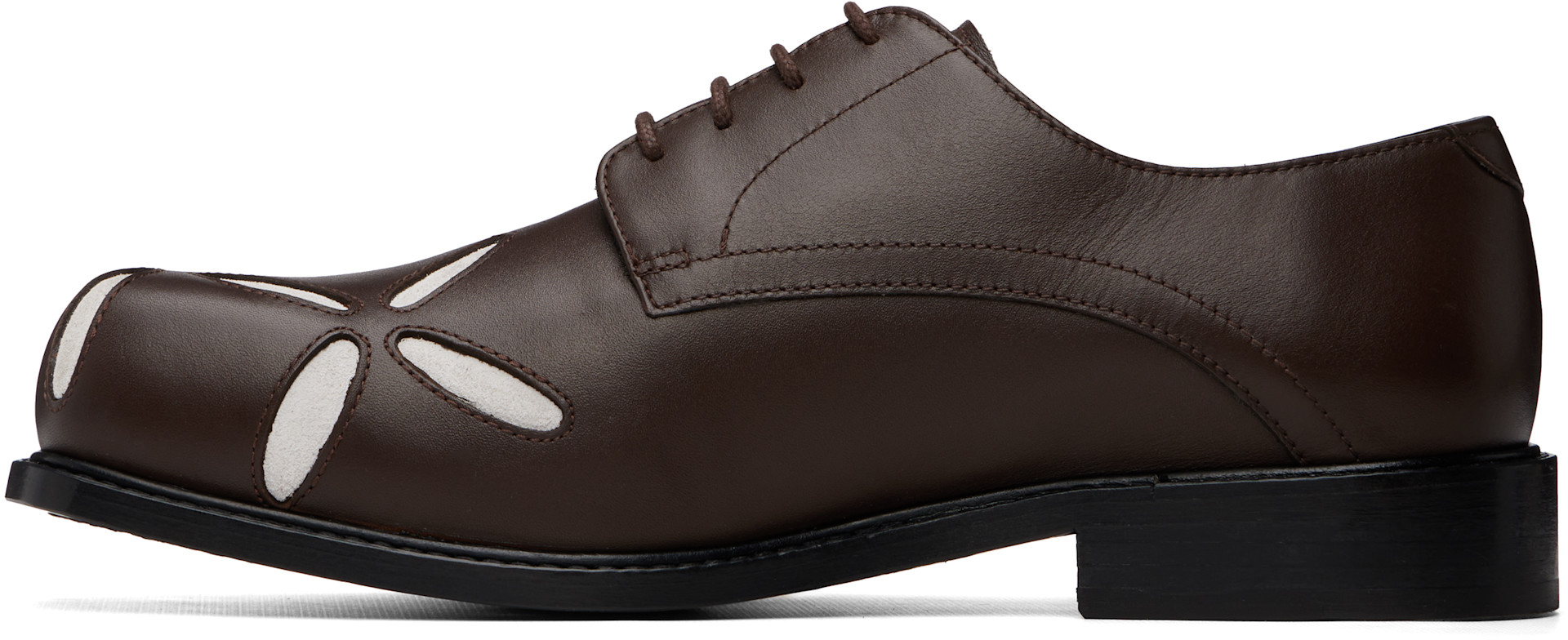 Stefan Cooke - Brown Slashed Square Toe Derbys