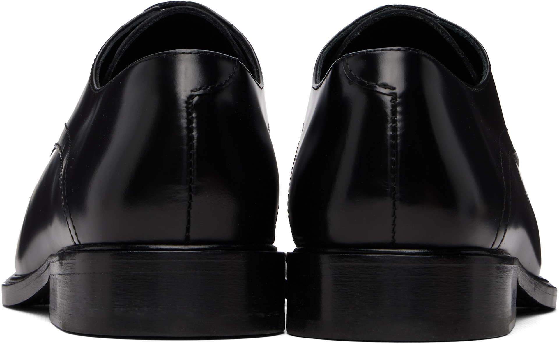 Stefan Cooke - Black Slashed Square Toe Derbys