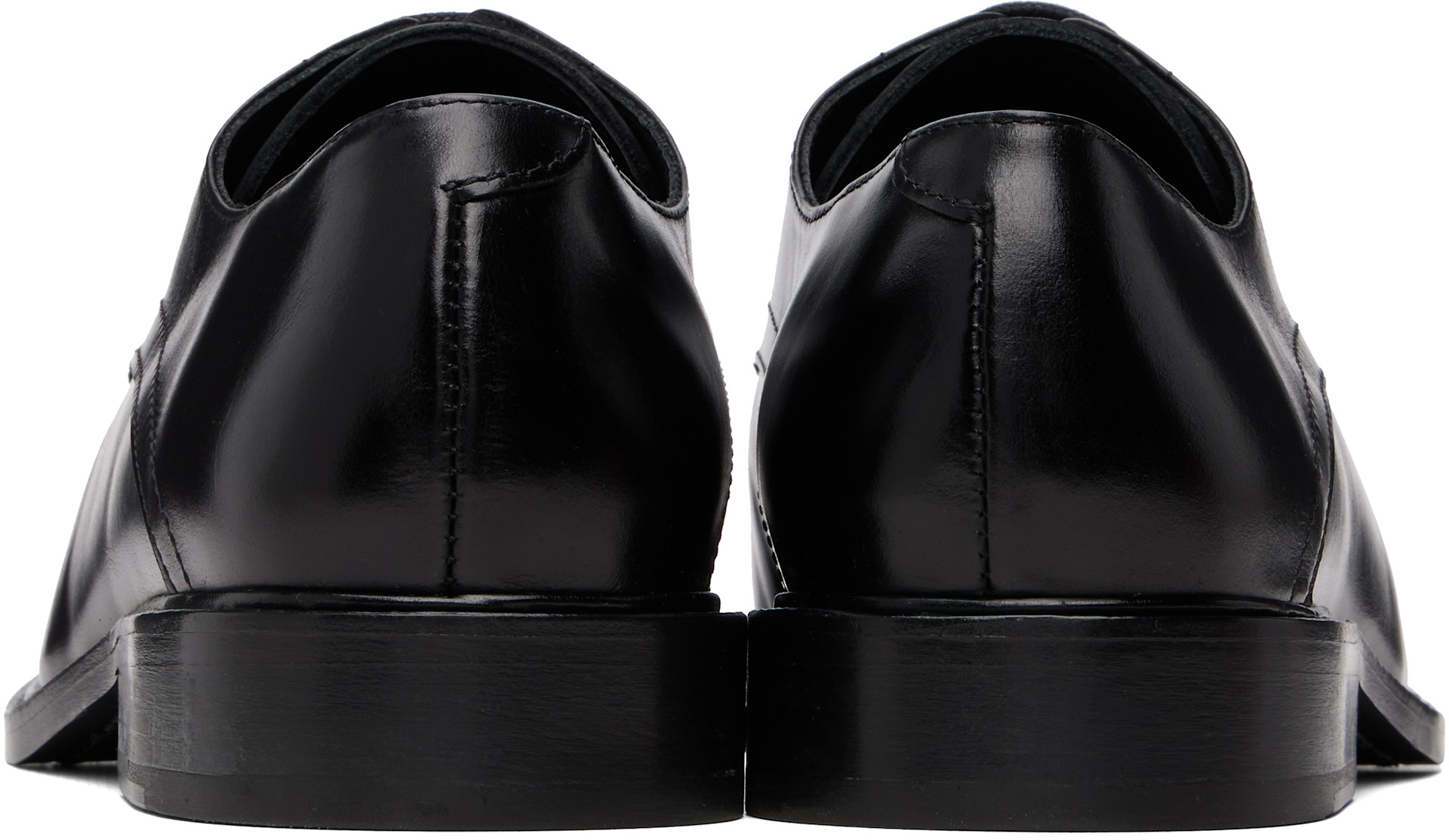 Stefan Cooke - Black Slashed Square Toe Derbys