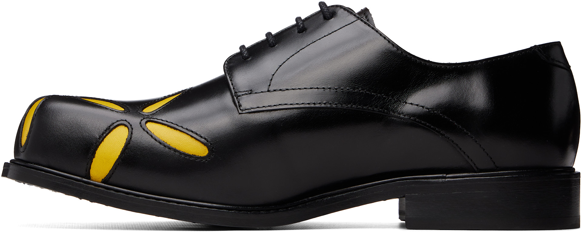 Stefan Cooke - Black Slashed Square Toe Derbys