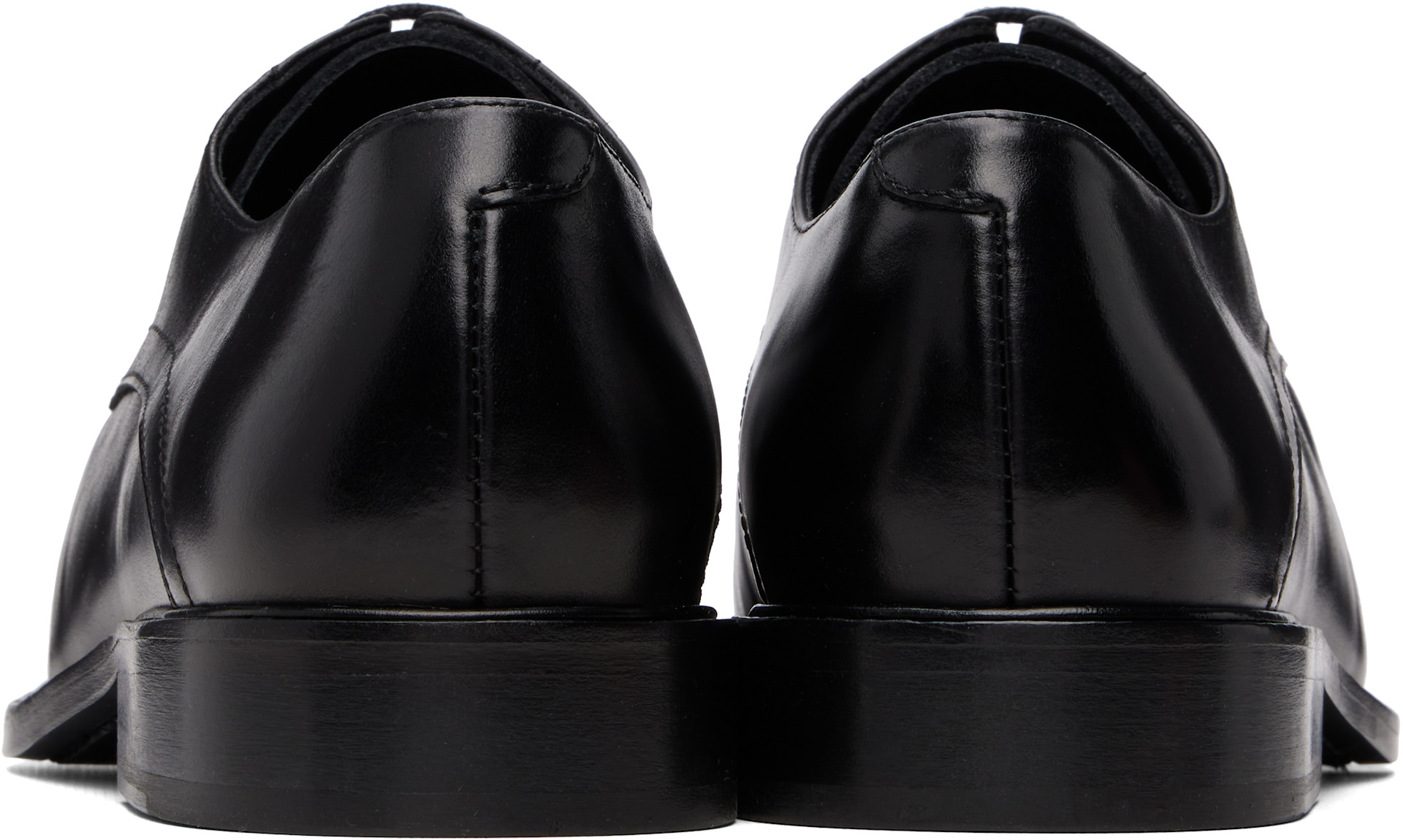 Stefan Cooke - Black Slashed Square Toe Derbys