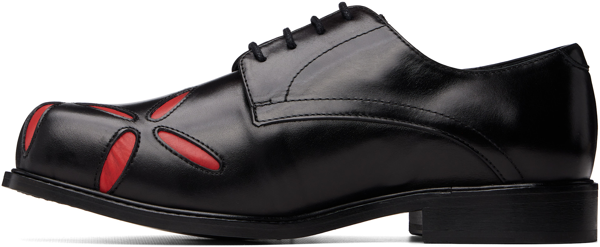 Stefan Cooke - Black Slashed Square Toe Derbys