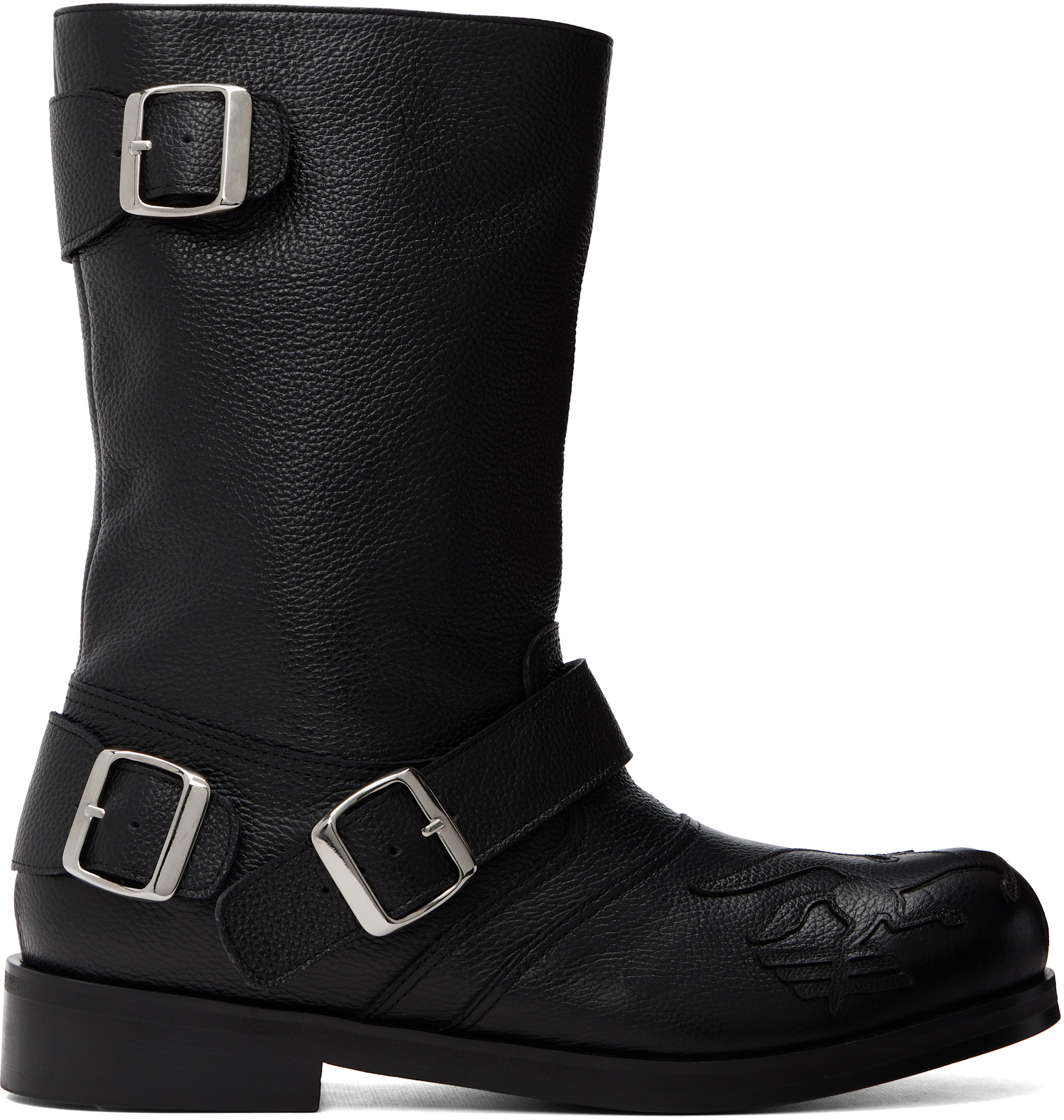 Stefan Cooke - Black Pegasus Biker Boots
