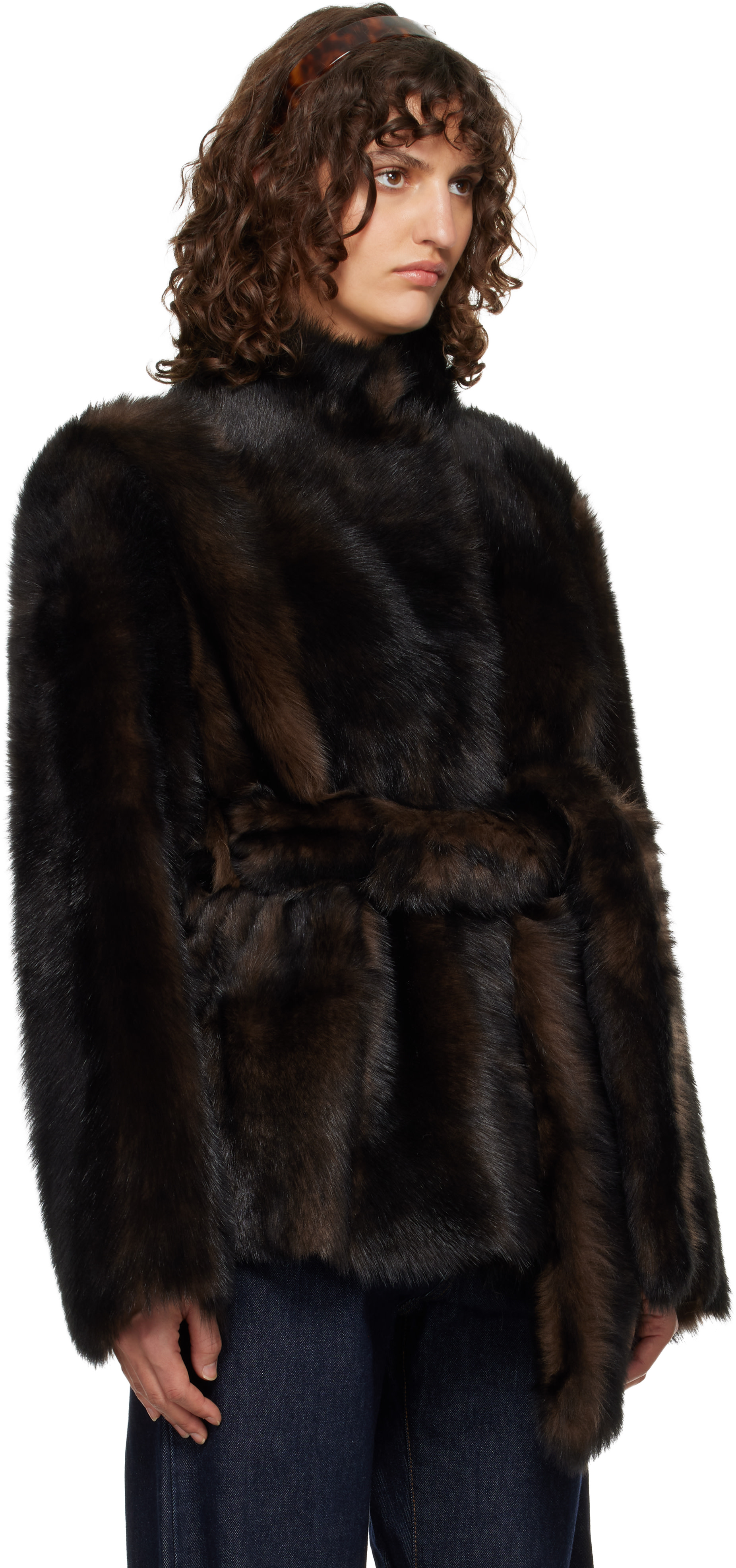 Nour Hammour - Brown Elsa Shearling Coat