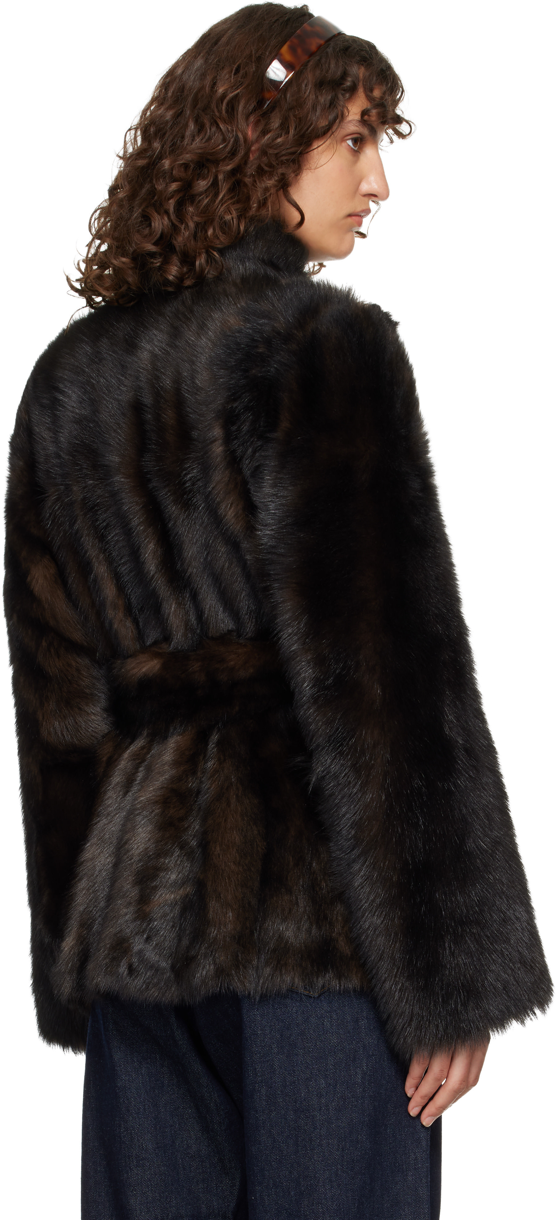 Nour Hammour - Brown Elsa Shearling Coat
