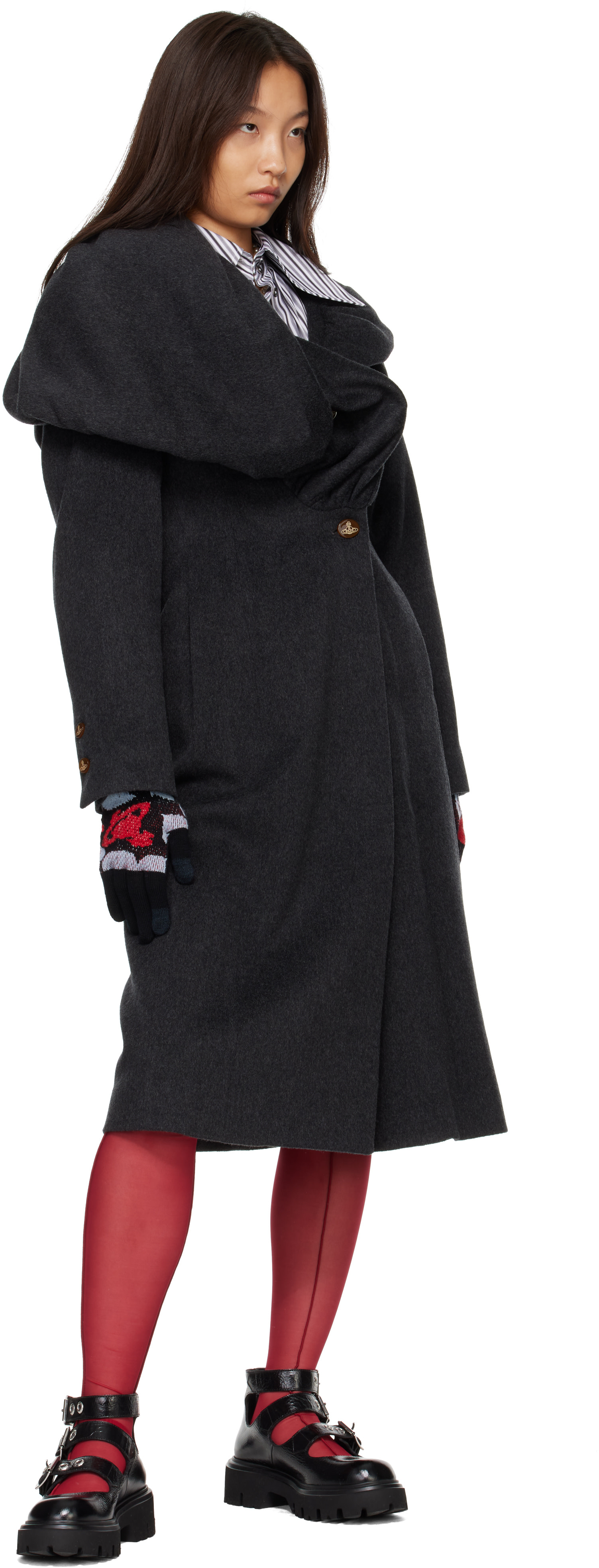 Vivienne Westwood: ブラック＆レッド Hearts & Orbs グローブ