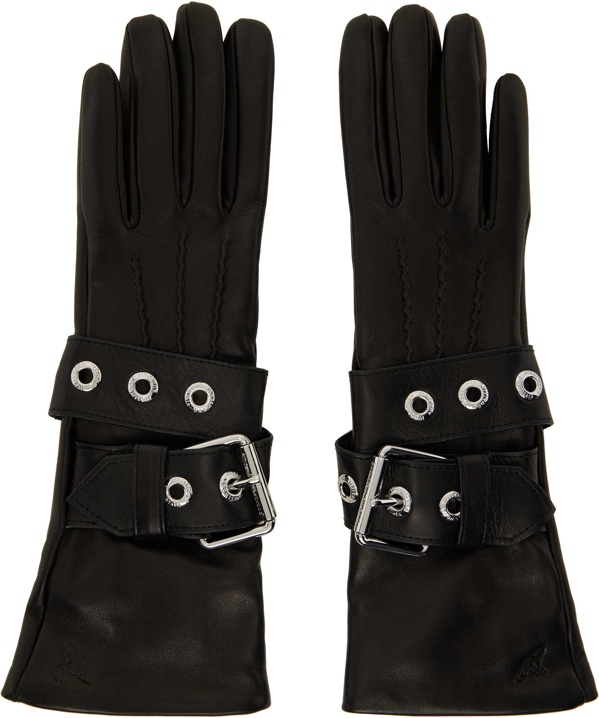 小物 vivienne westwood leather glove Vivienne Westwood: Black Belt Buckle Gloves | SSENSE Canada