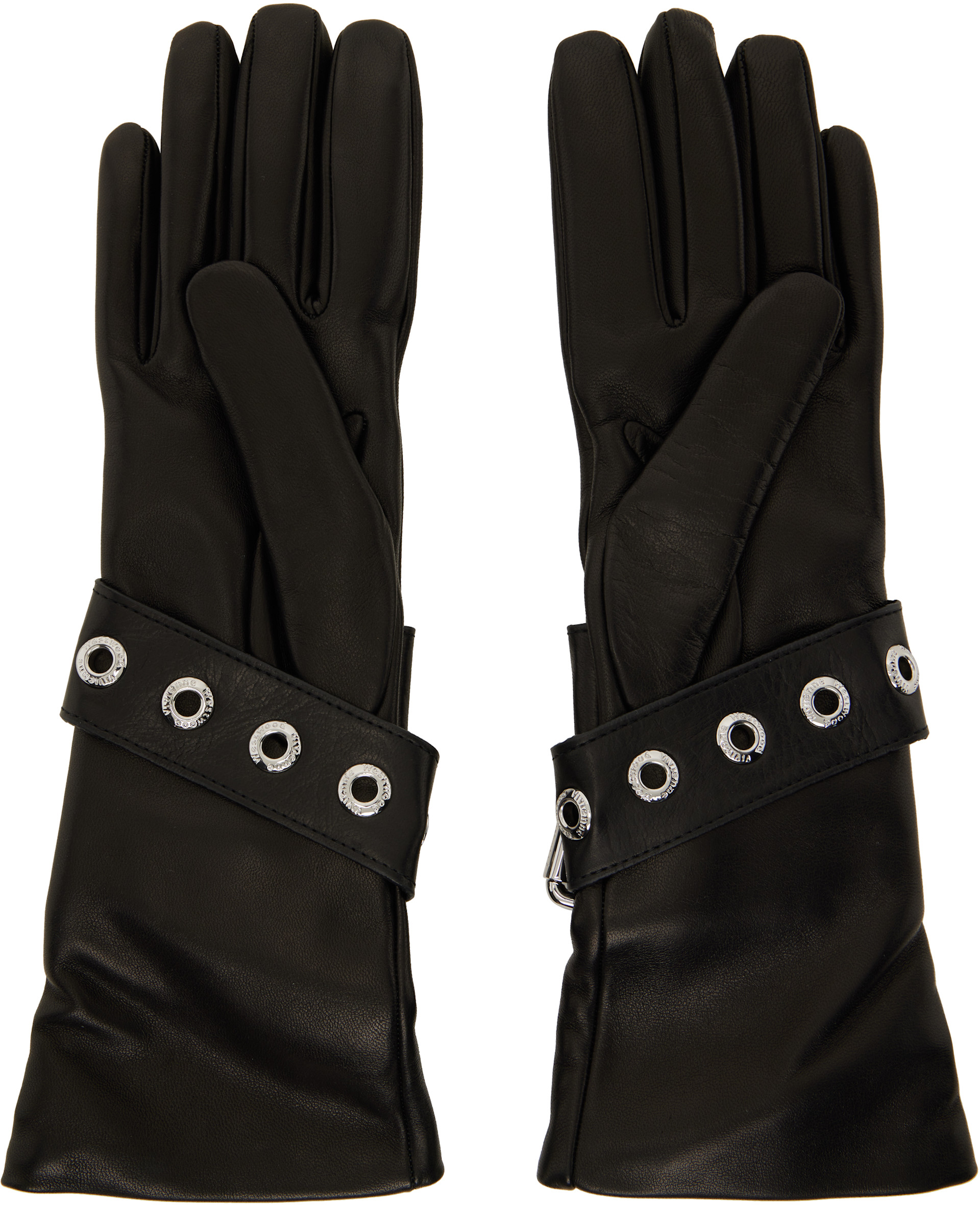 Vivienne Westwood: Black Belt Buckle Gloves | SSENSE