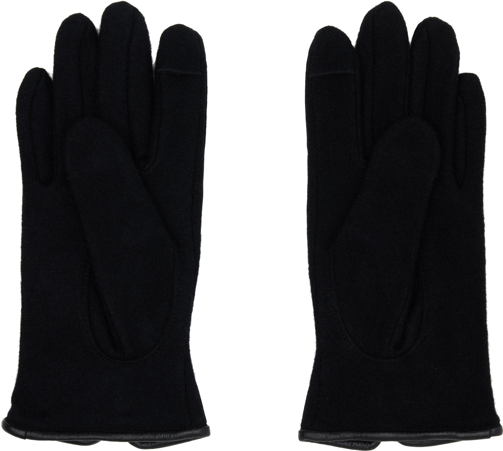 Vivienne Westwood: Black Leather & Wool Gloves | SSENSE