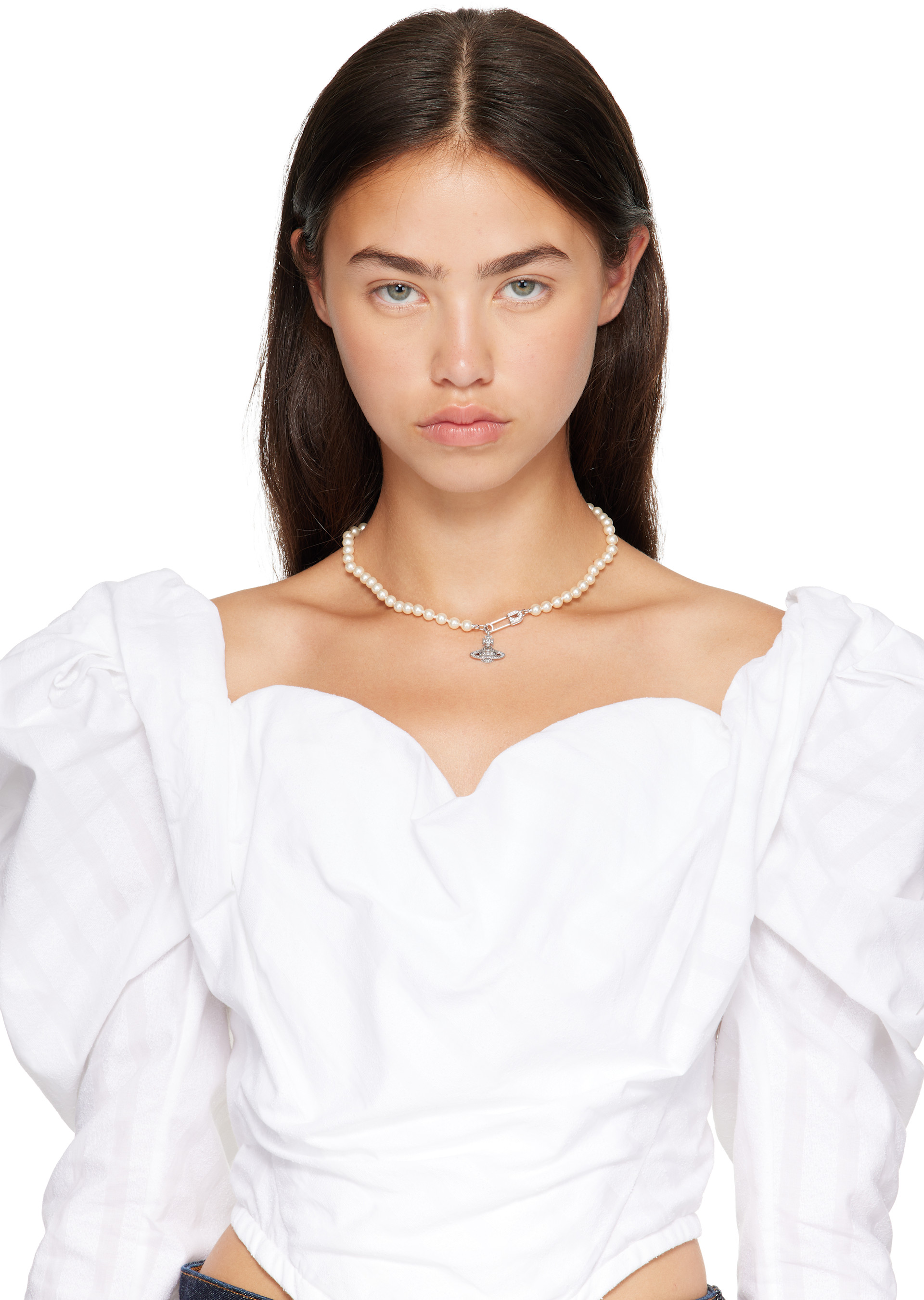 Vivienne Westwood: Lucrece Faux-Pearl Necklace | SSENSE