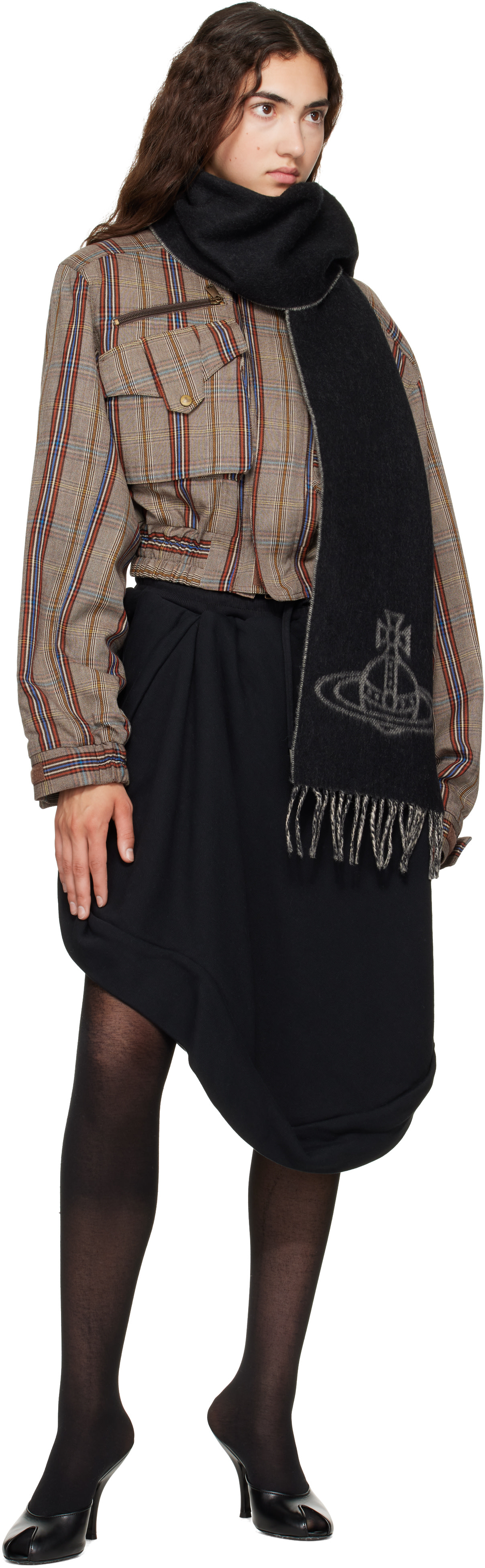 Vivienne Westwood - Écharpe double face noire