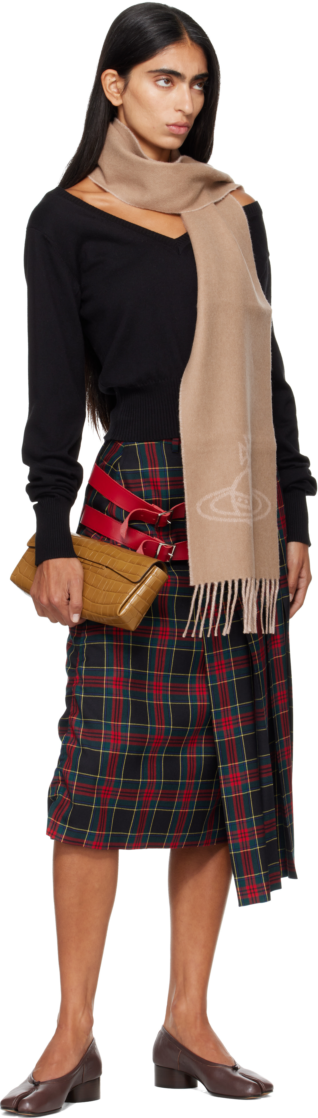 Vivienne Westwood - Écharpe double face beige
