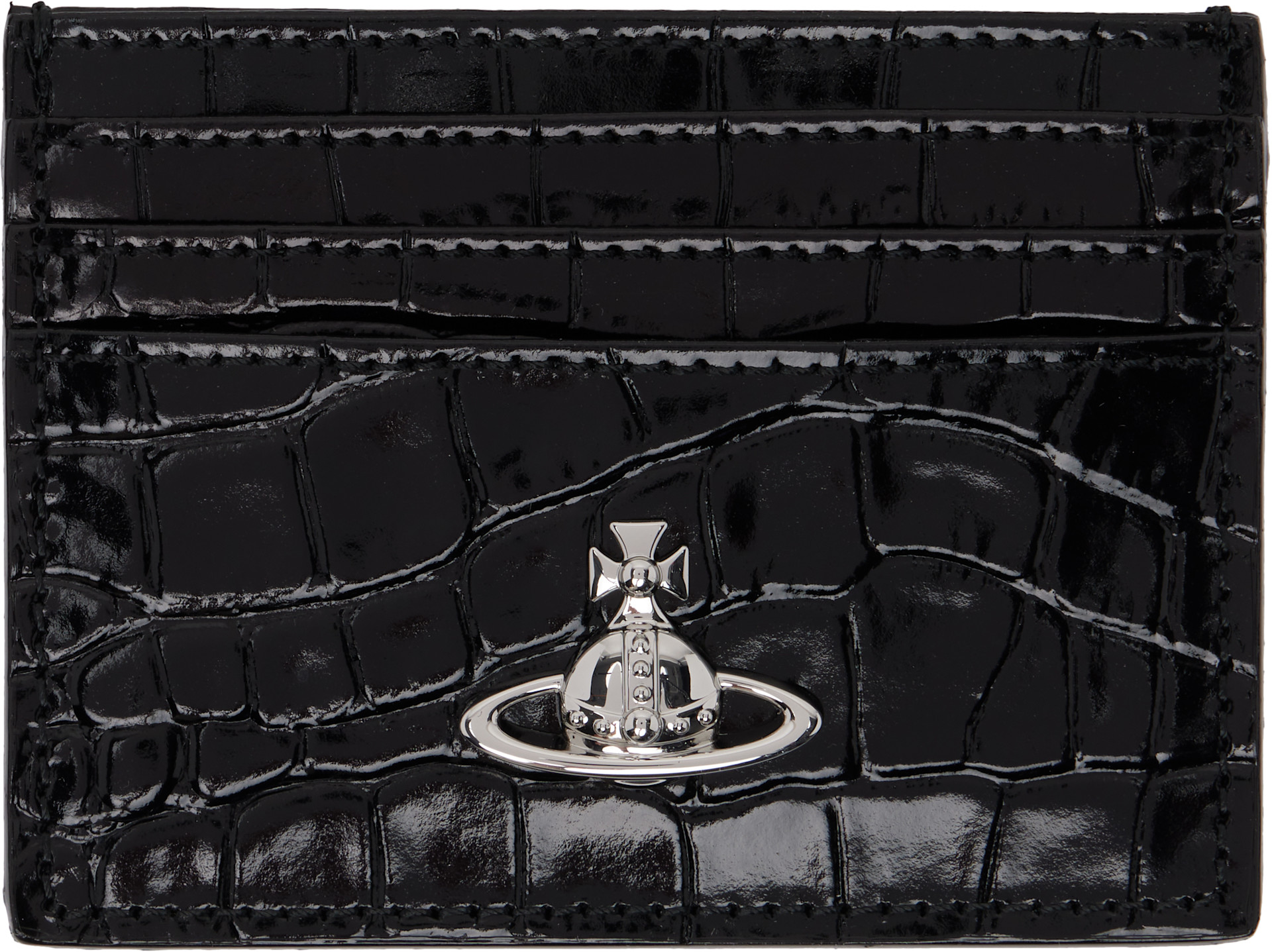 Vivienne Westwood: Black Flat Card Holder | SSENSE