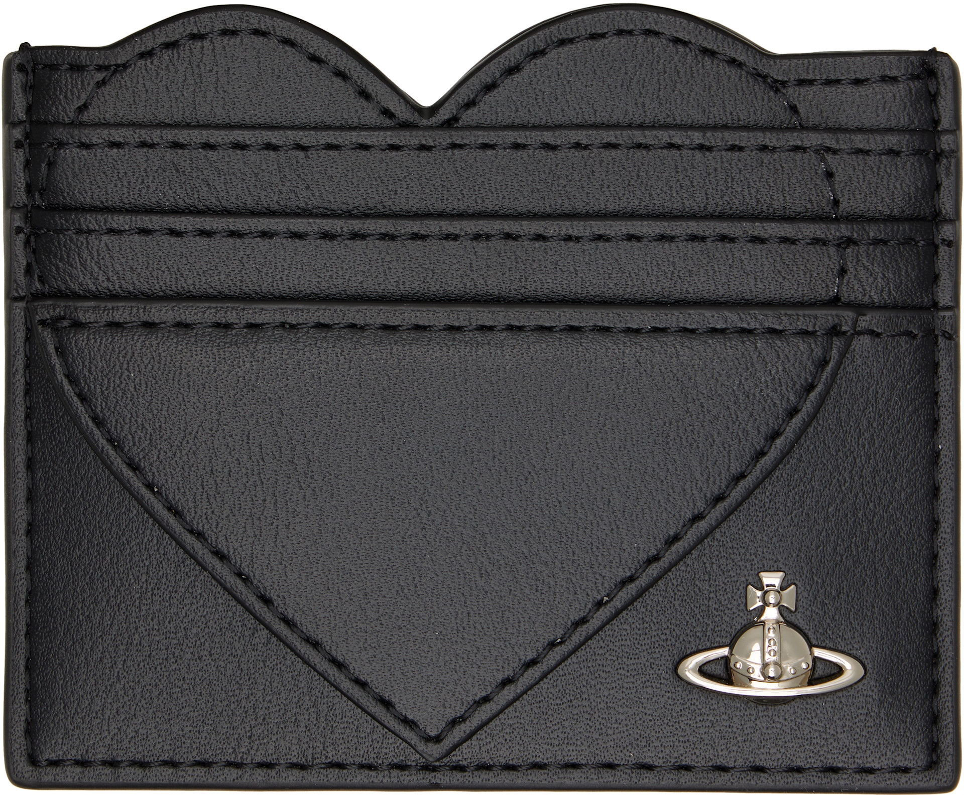 Vivienne Westwood: ブラック Heart カードケース | SSENSE 日本