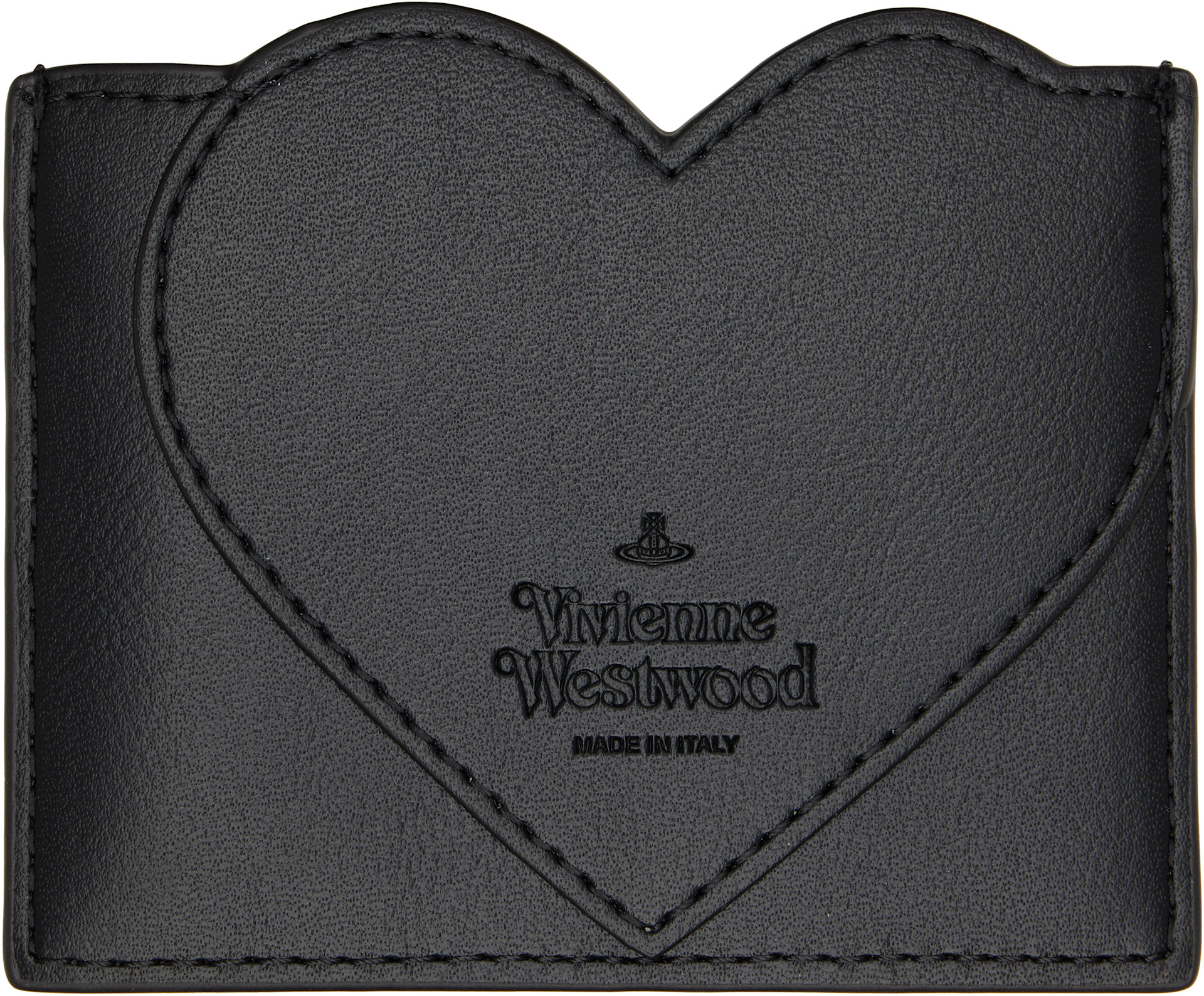 Vivienne Westwood: ブラック Heart カードケース | SSENSE 日本