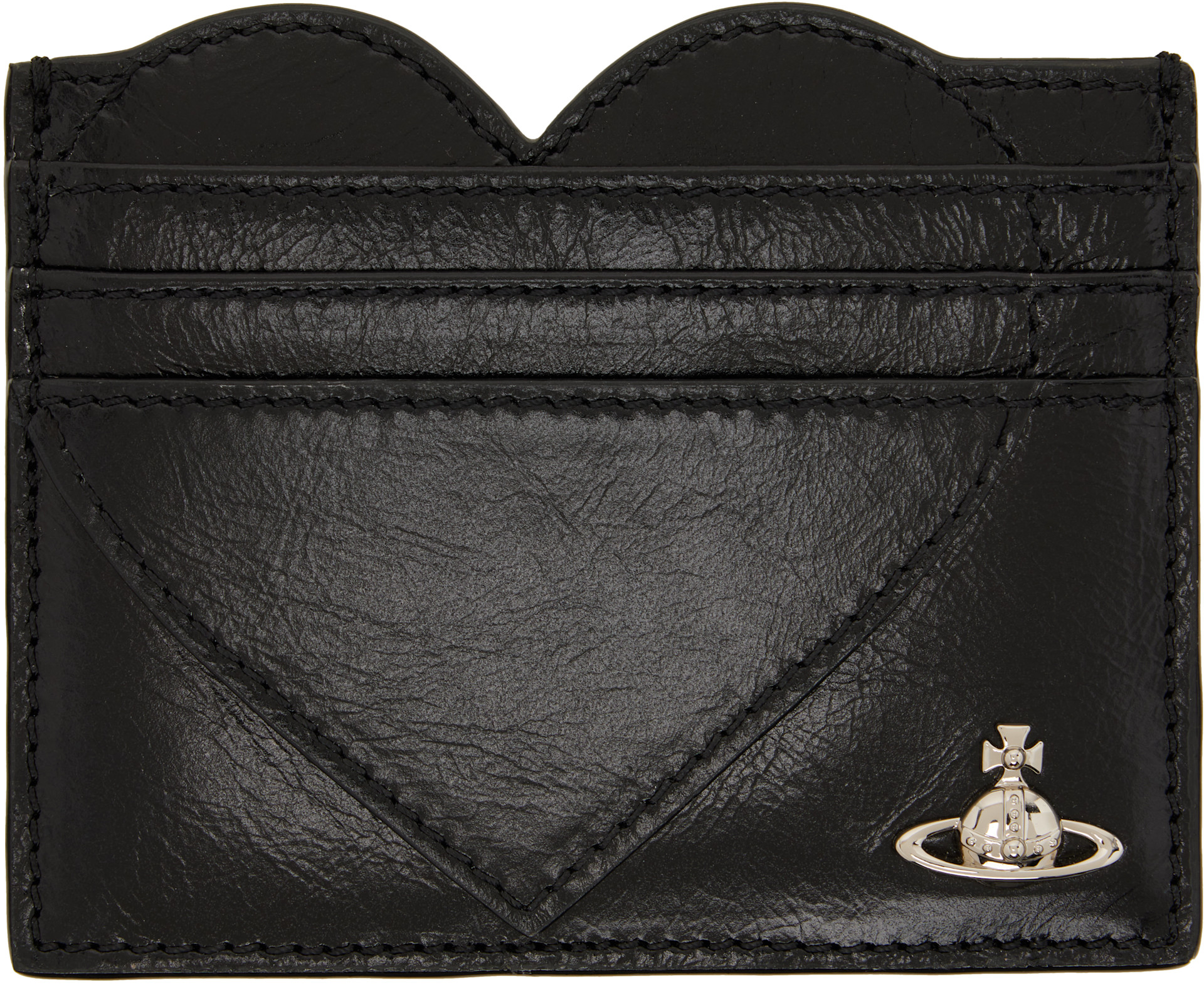 vivienne westwood カードケース Vivienne Westwood: ブラック Heart カードケース | SSENSE 日本