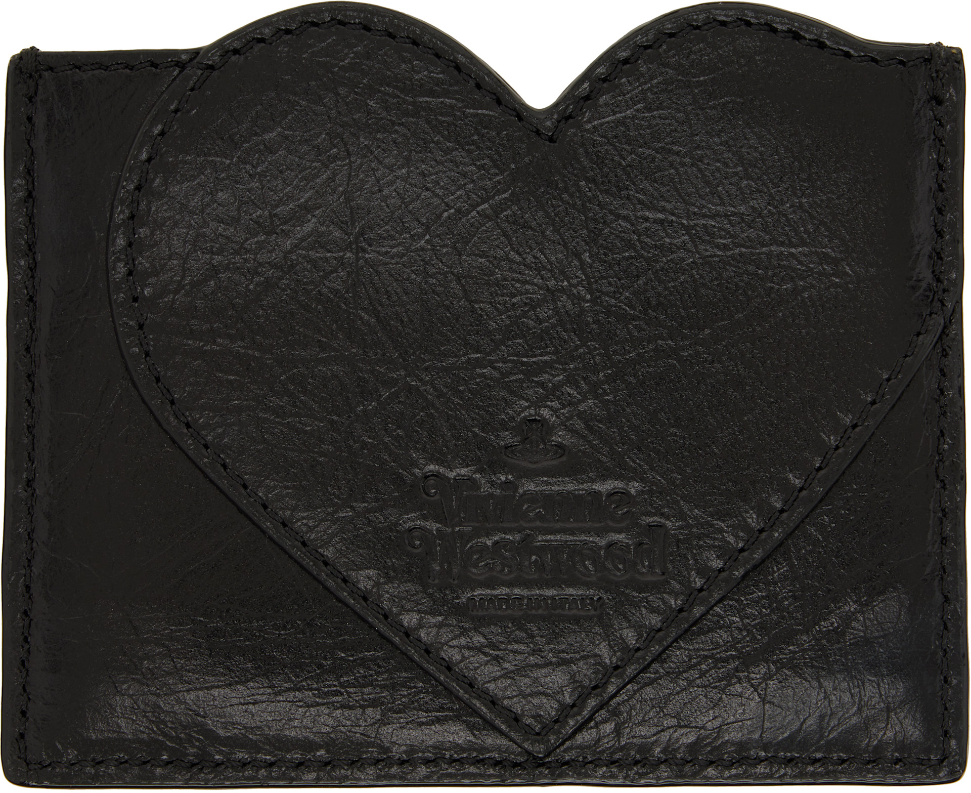 vivienne westwood カードケース Vivienne Westwood: ブラック Heart カードケース | SSENSE 日本