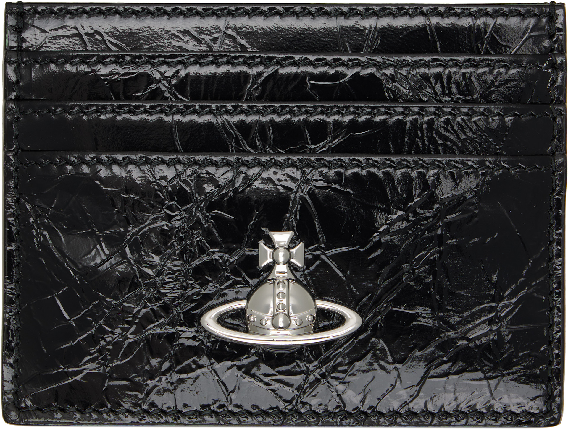 Vivienne Westwood★COARPORT アーカンサス プレート Vivienne Westwood: Black Flat Card Holder | SSENSE